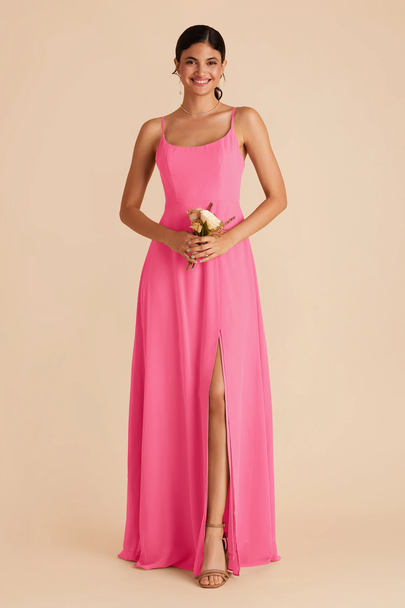 Amy Chiffon Dress - Bon Bon Pink - Image 6