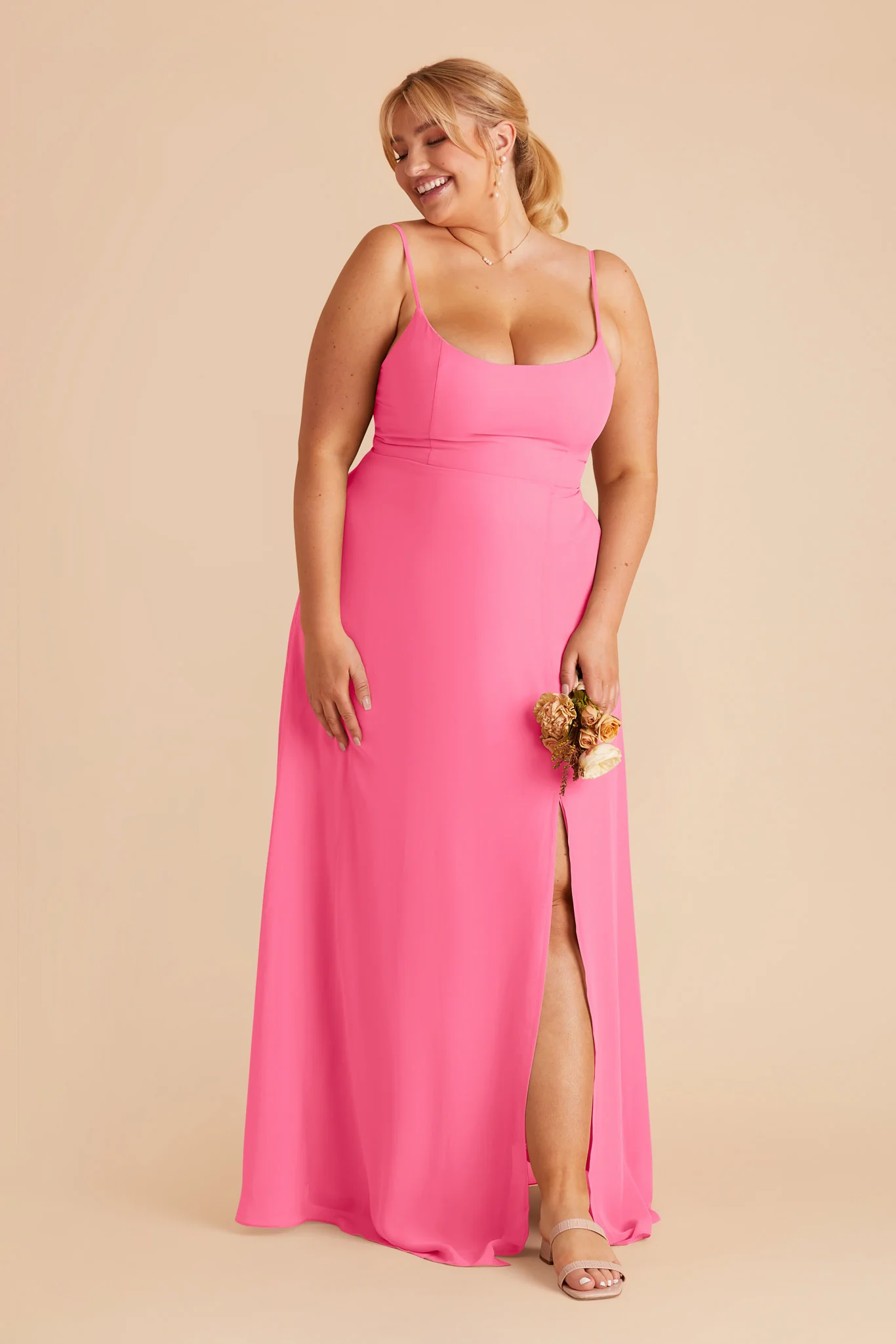Amy Chiffon Dress - Bon Bon Pink - Image 8