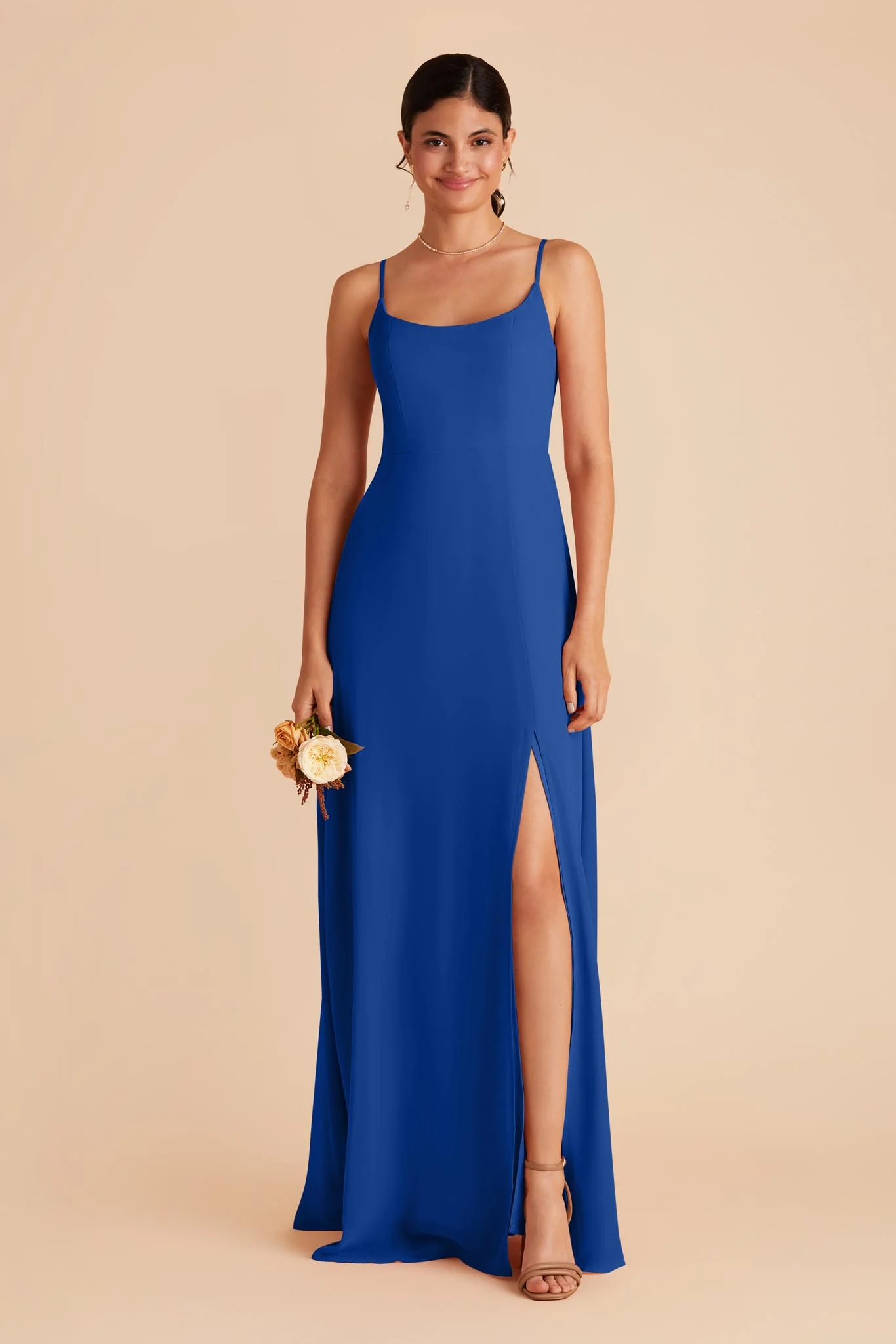 Amy Chiffon Dress - Cobalt Blue