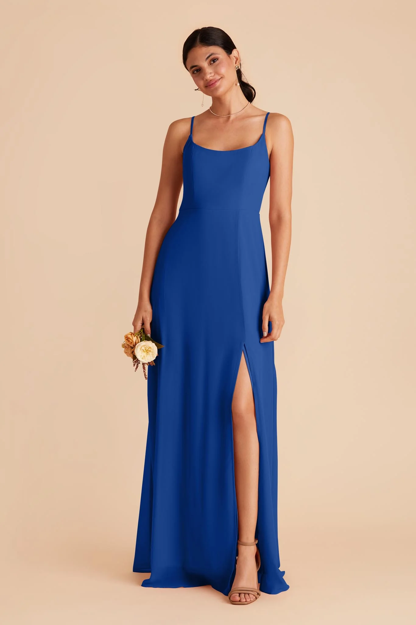 Amy Chiffon Dress - Cobalt Blue - Image 4