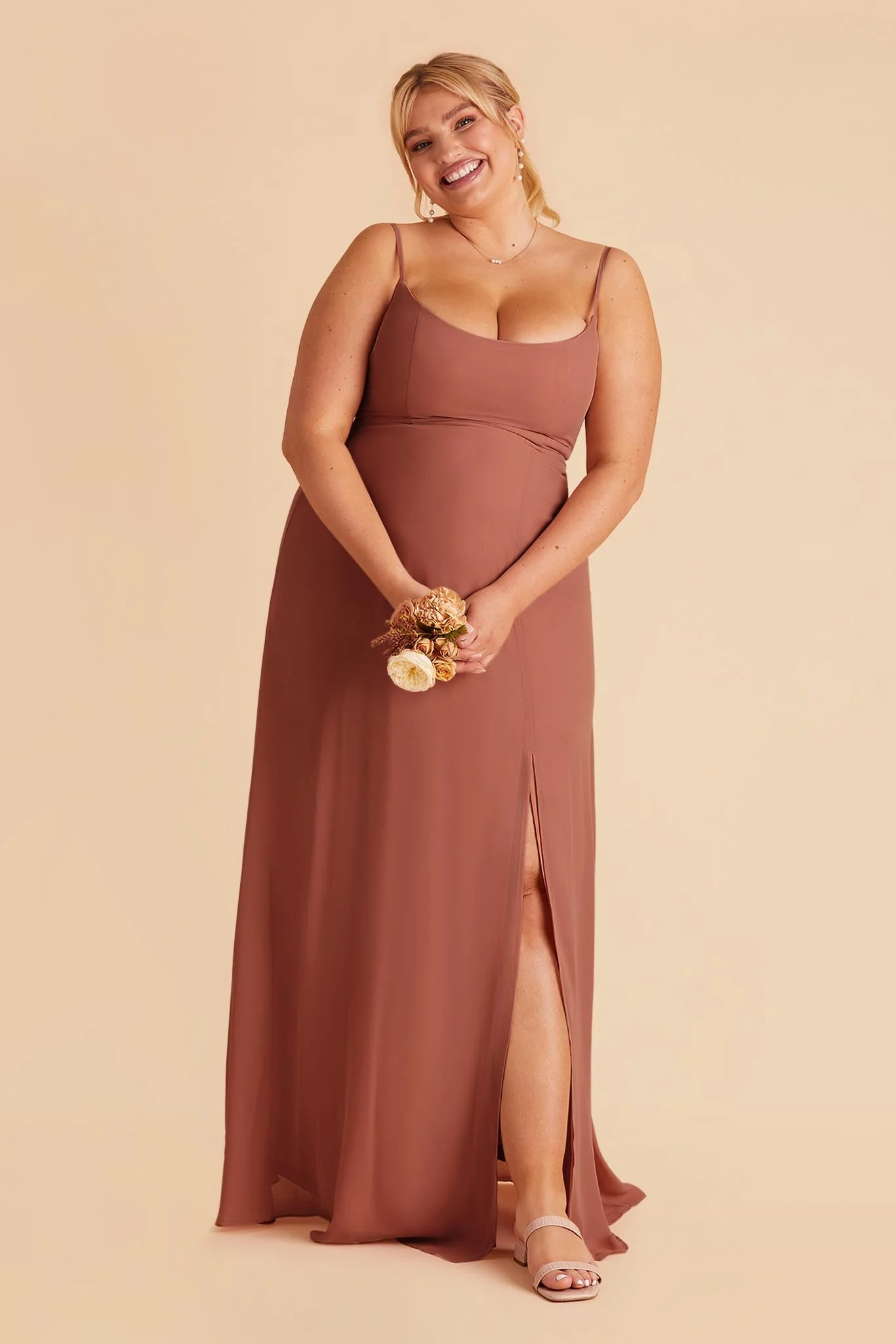 Amy Chiffon Dress - Desert Rose - Image 2