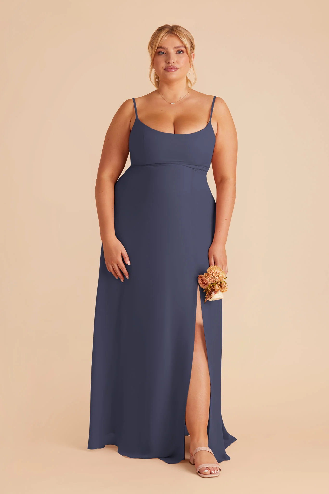 Amy Chiffon Dress - Dusk Blue - Image 2