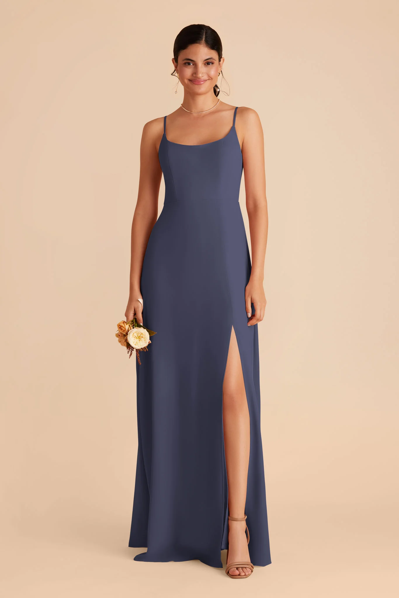 Amy Chiffon Dress - Dusk Blue - Image 4
