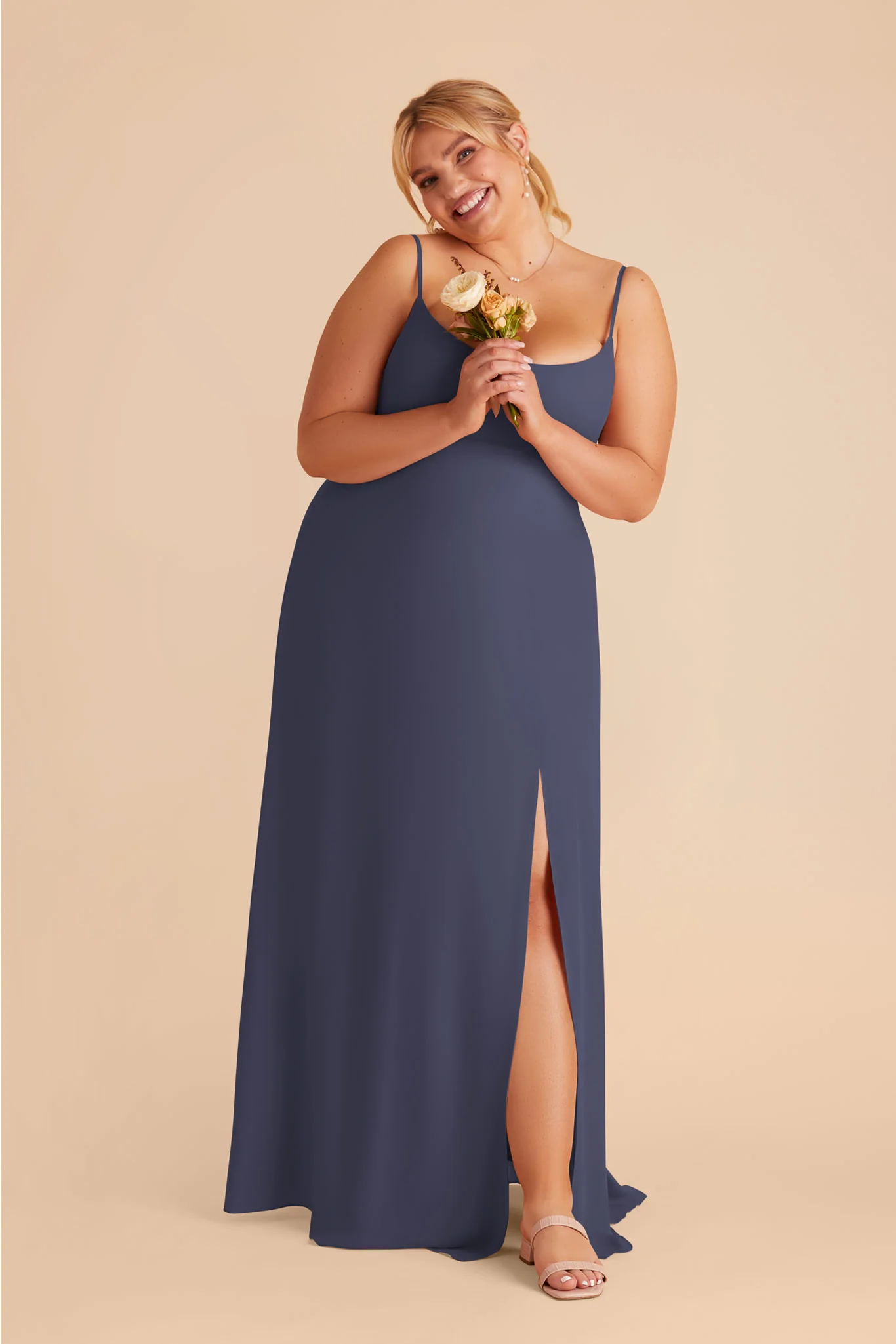 Amy Chiffon Dress - Dusk Blue - Image 6