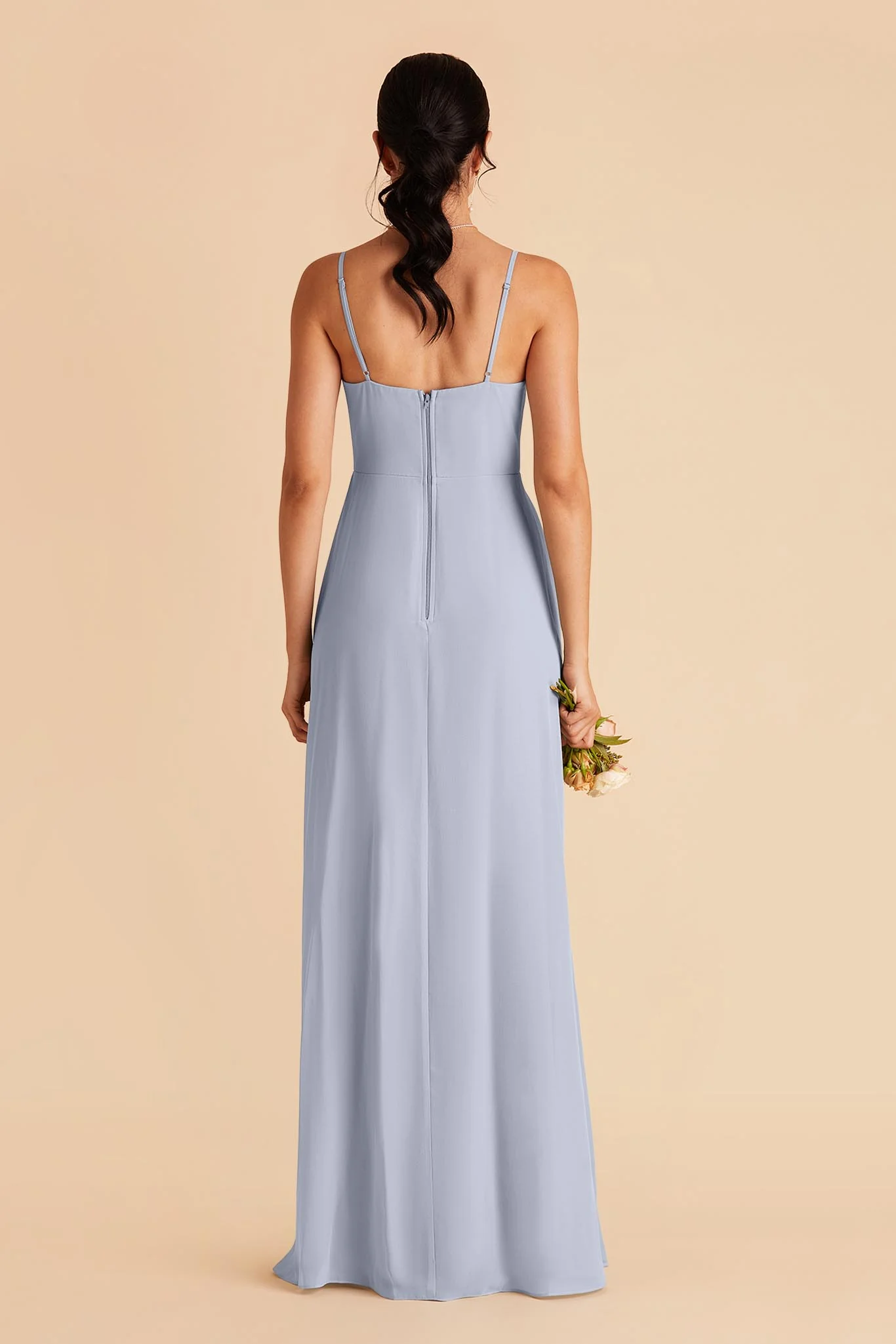 Amy Chiffon Dress - Dusty Blue - Image 5