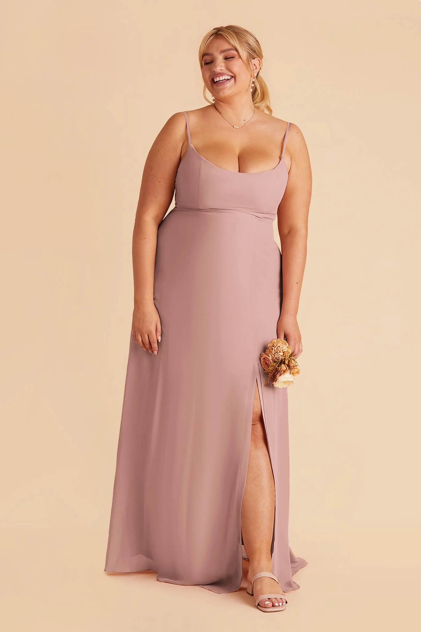 Amy Chiffon Dress - English Rose - Image 2