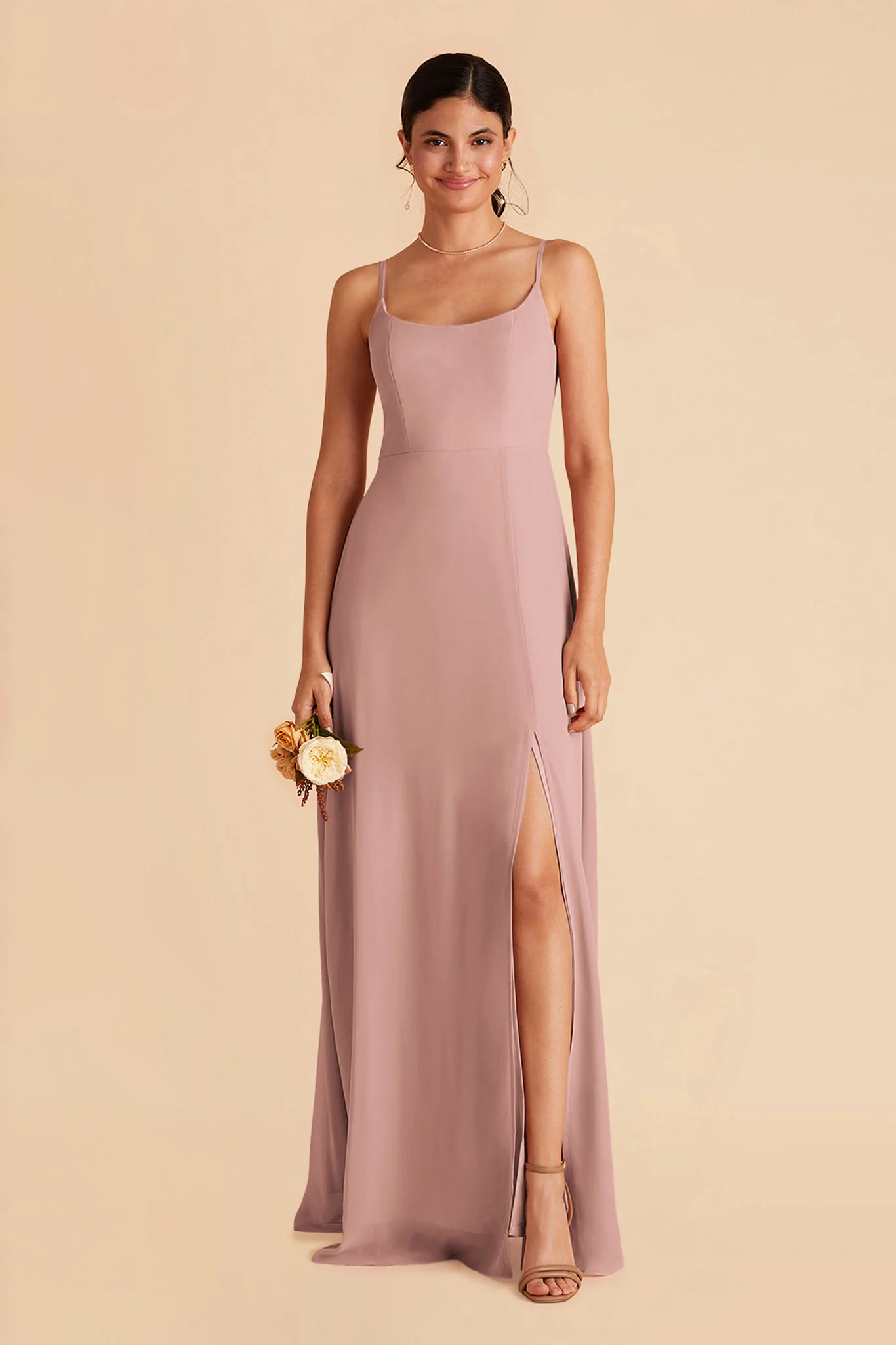 Amy Chiffon Dress - English Rose - Image 4