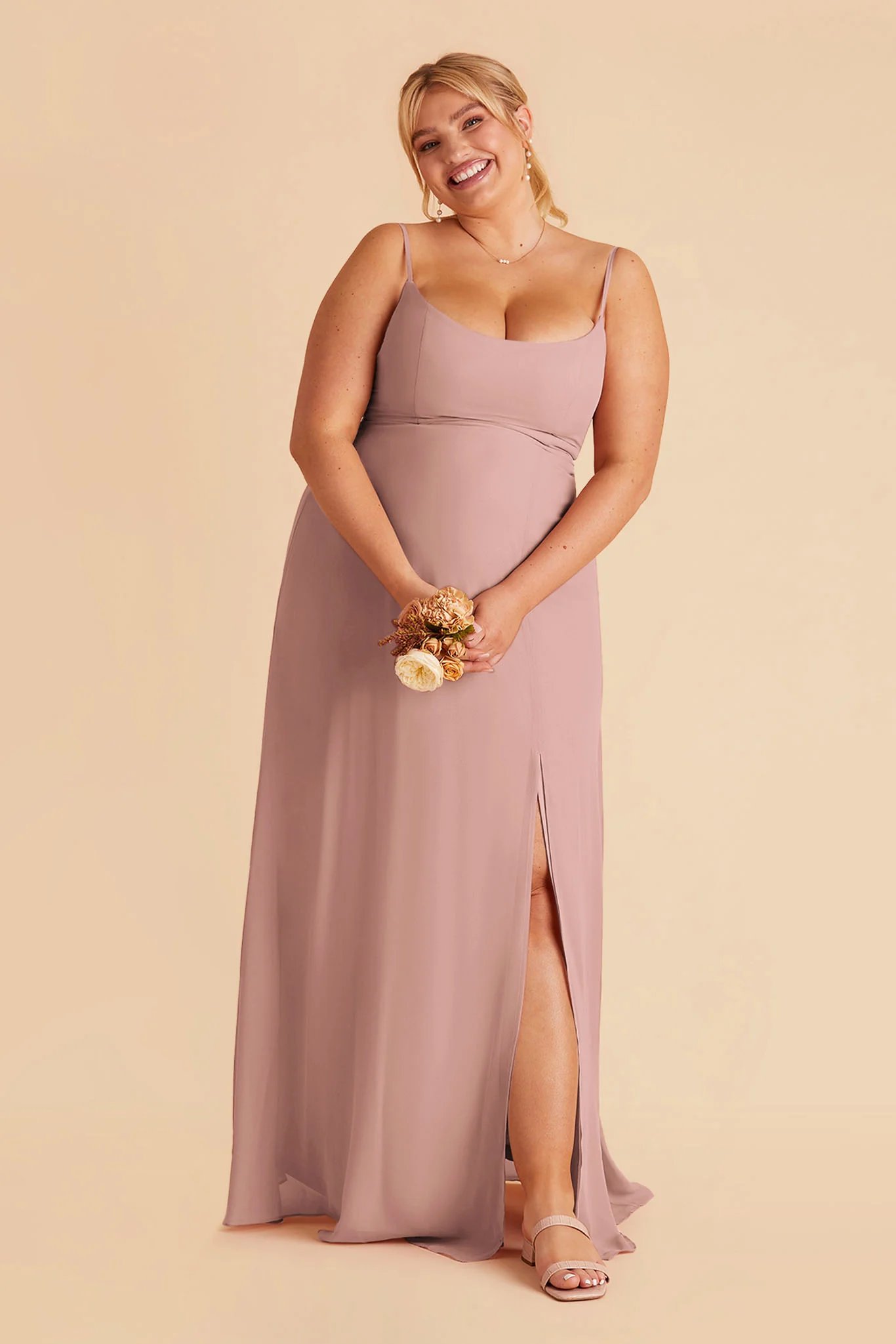 Amy Chiffon Dress - English Rose - Image 6