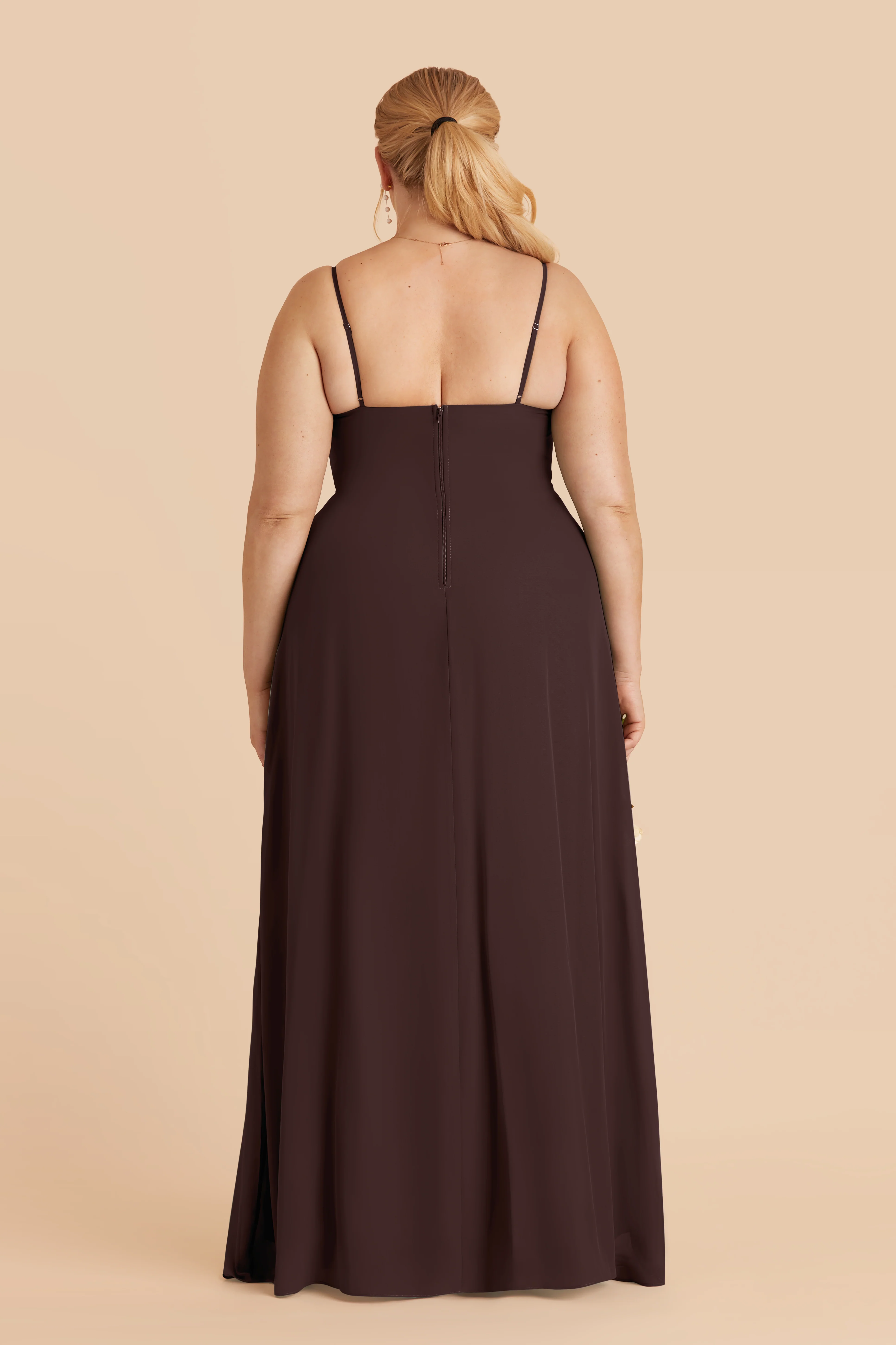 Amy Chiffon Dress - Espresso - Image 7