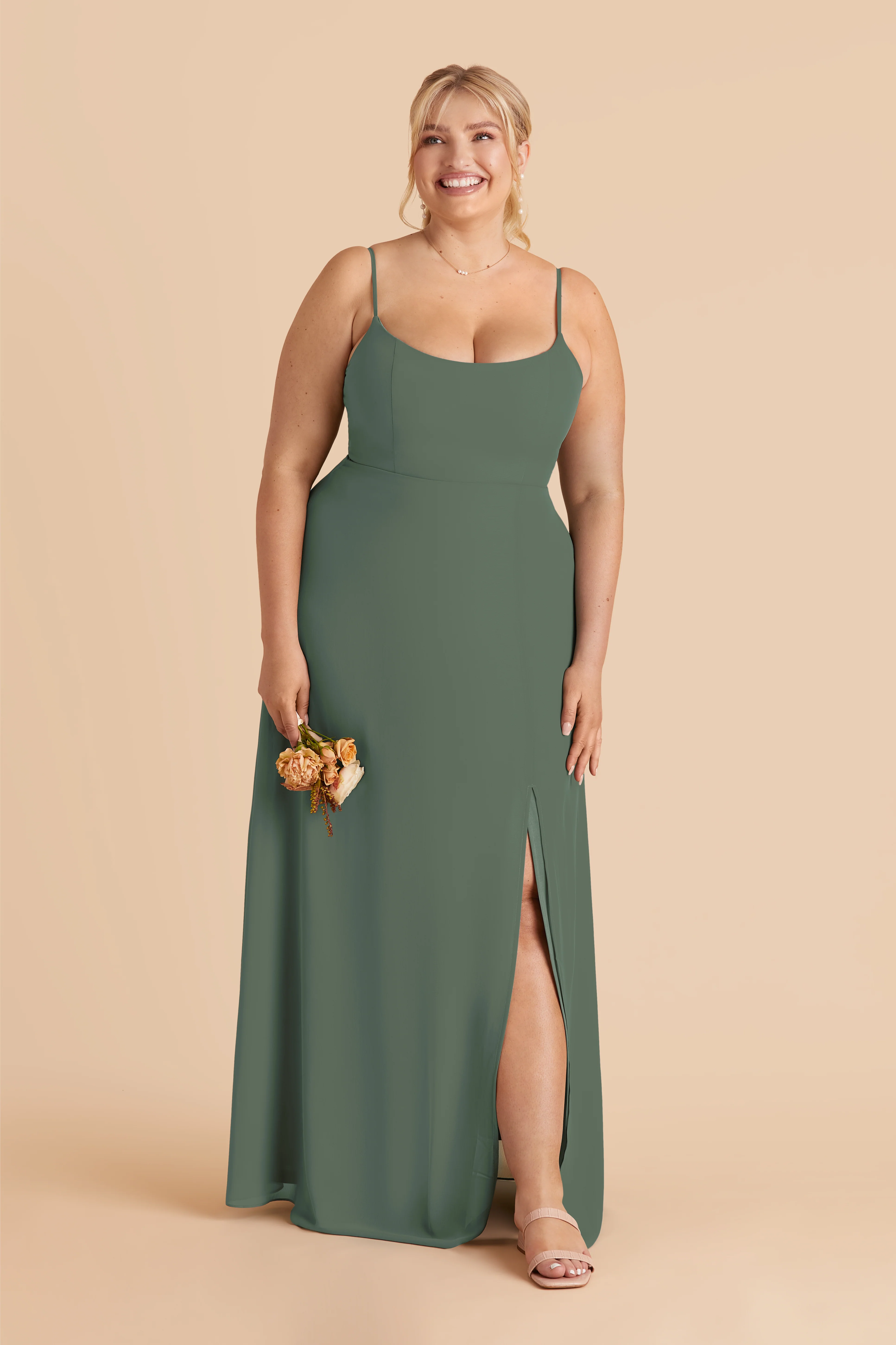 Amy Chiffon Dress - Eucalyptus - Image 2