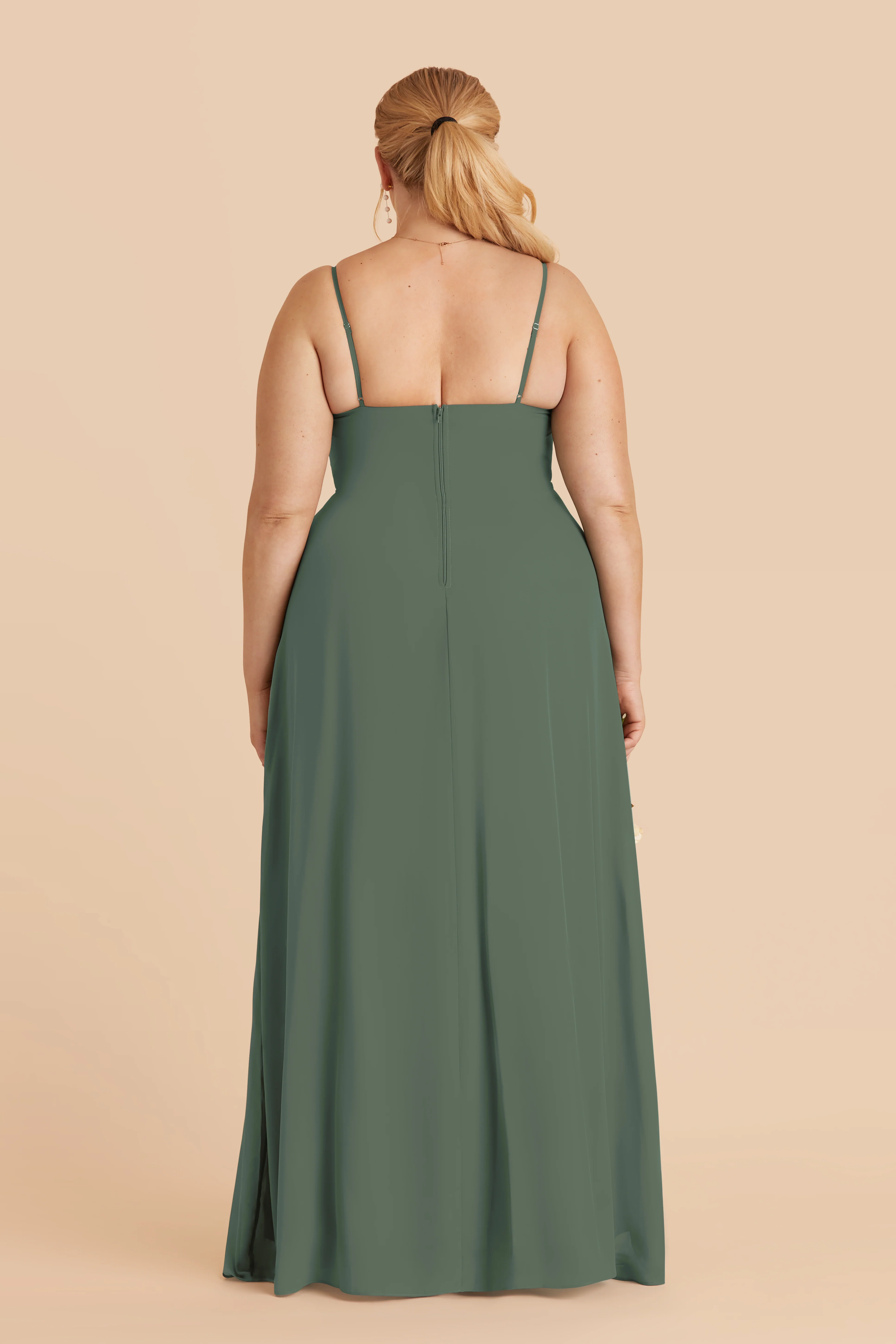 Amy Chiffon Dress - Eucalyptus - Image 6