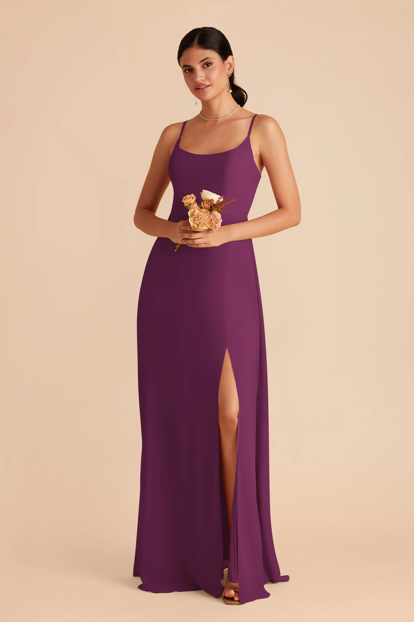 Amy Chiffon Dress - Fig