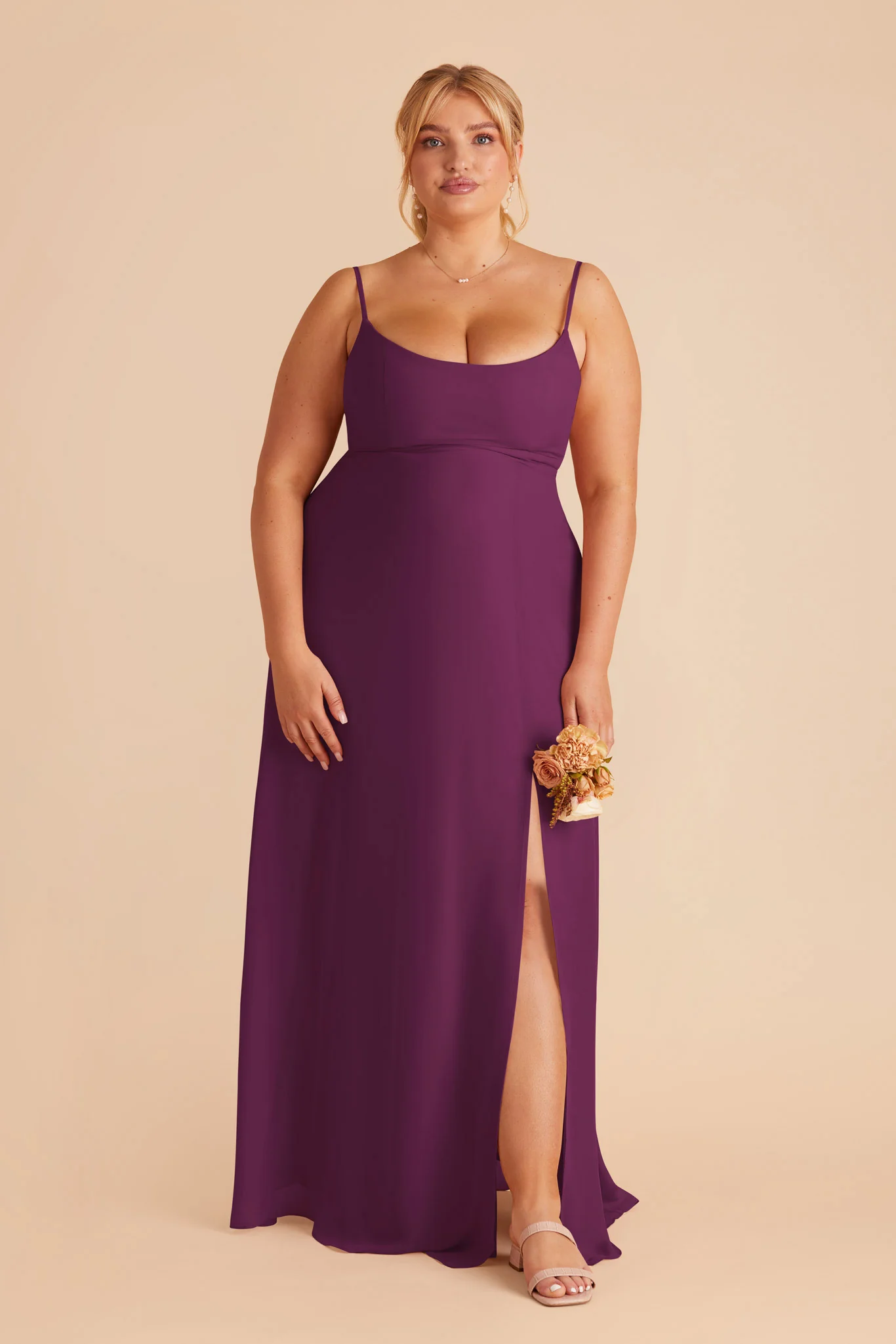 Amy Chiffon Dress - Fig - Image 2