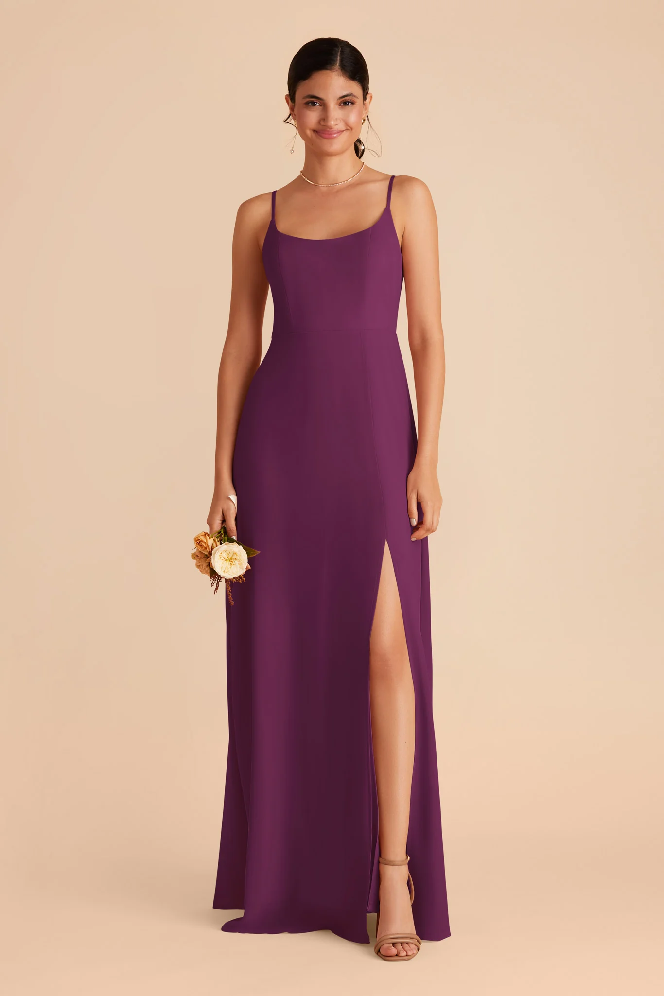 Amy Chiffon Dress - Fig - Image 3