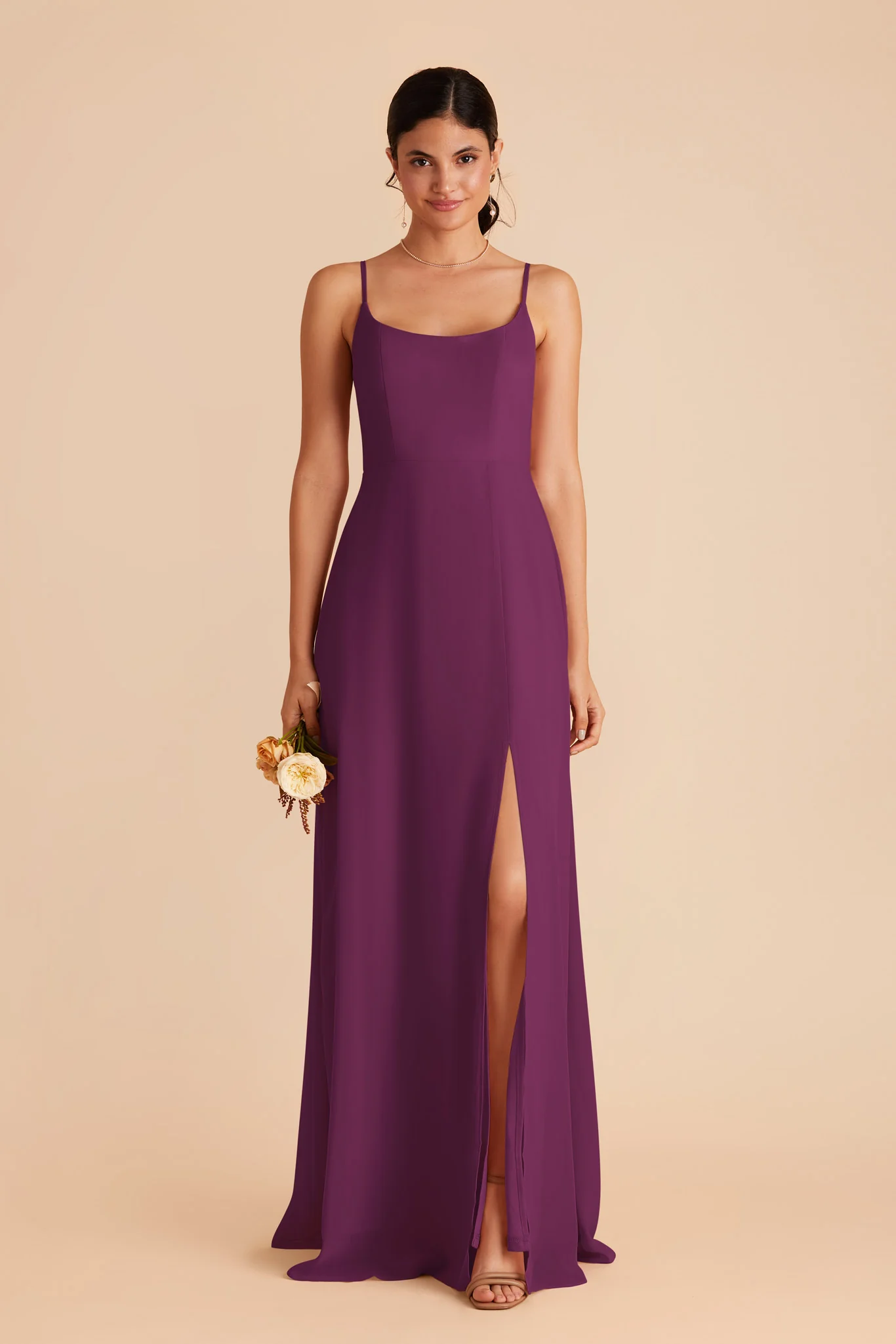Amy Chiffon Dress - Fig - Image 4