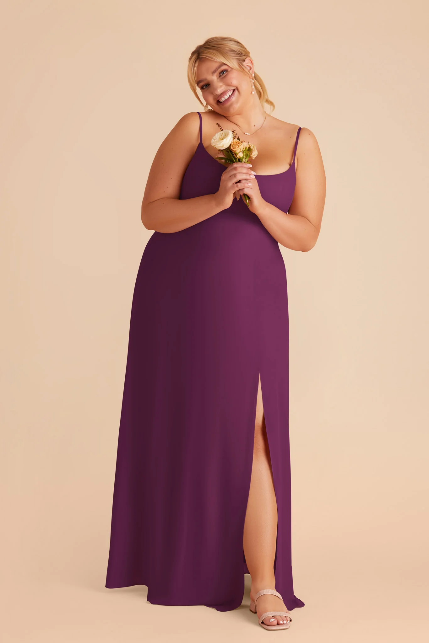 Amy Chiffon Dress - Fig - Image 6
