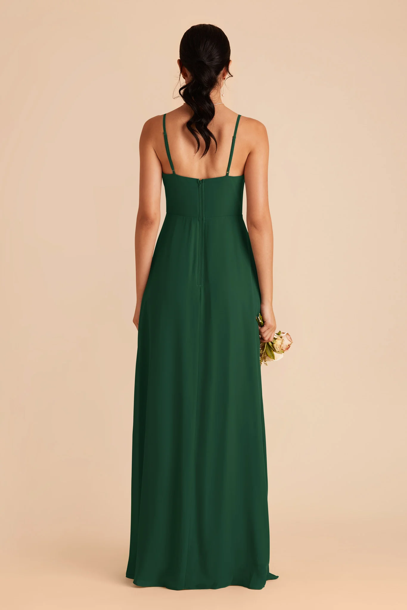 Amy Chiffon Dress - Forest Green - Image 3