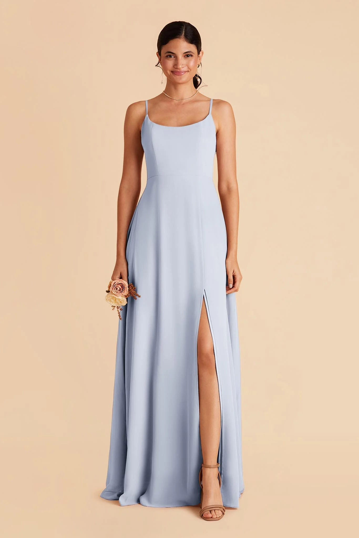 Amy Chiffon Dress - Ice Blue - Image 5