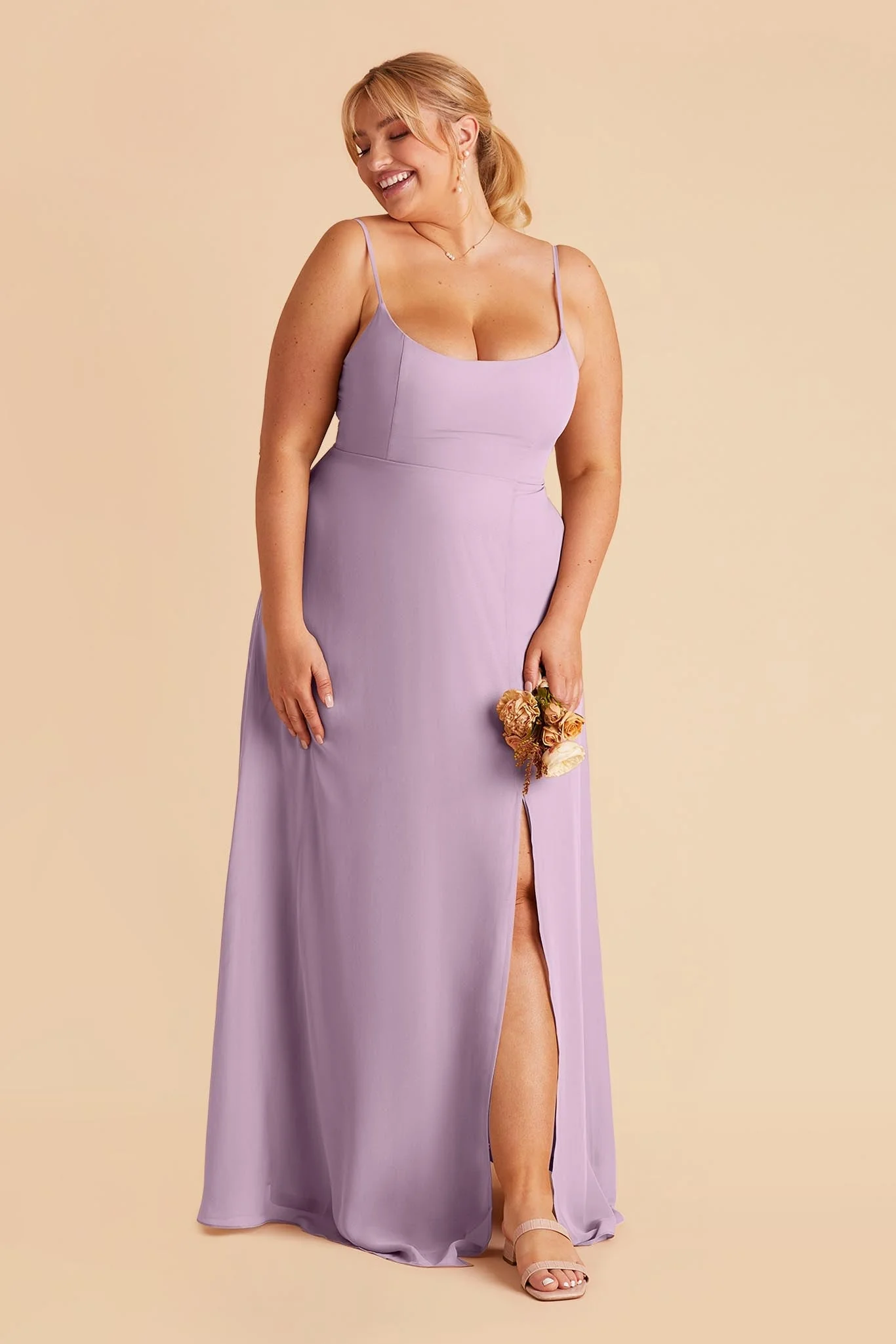Amy Chiffon Dress - Lavender - Image 7
