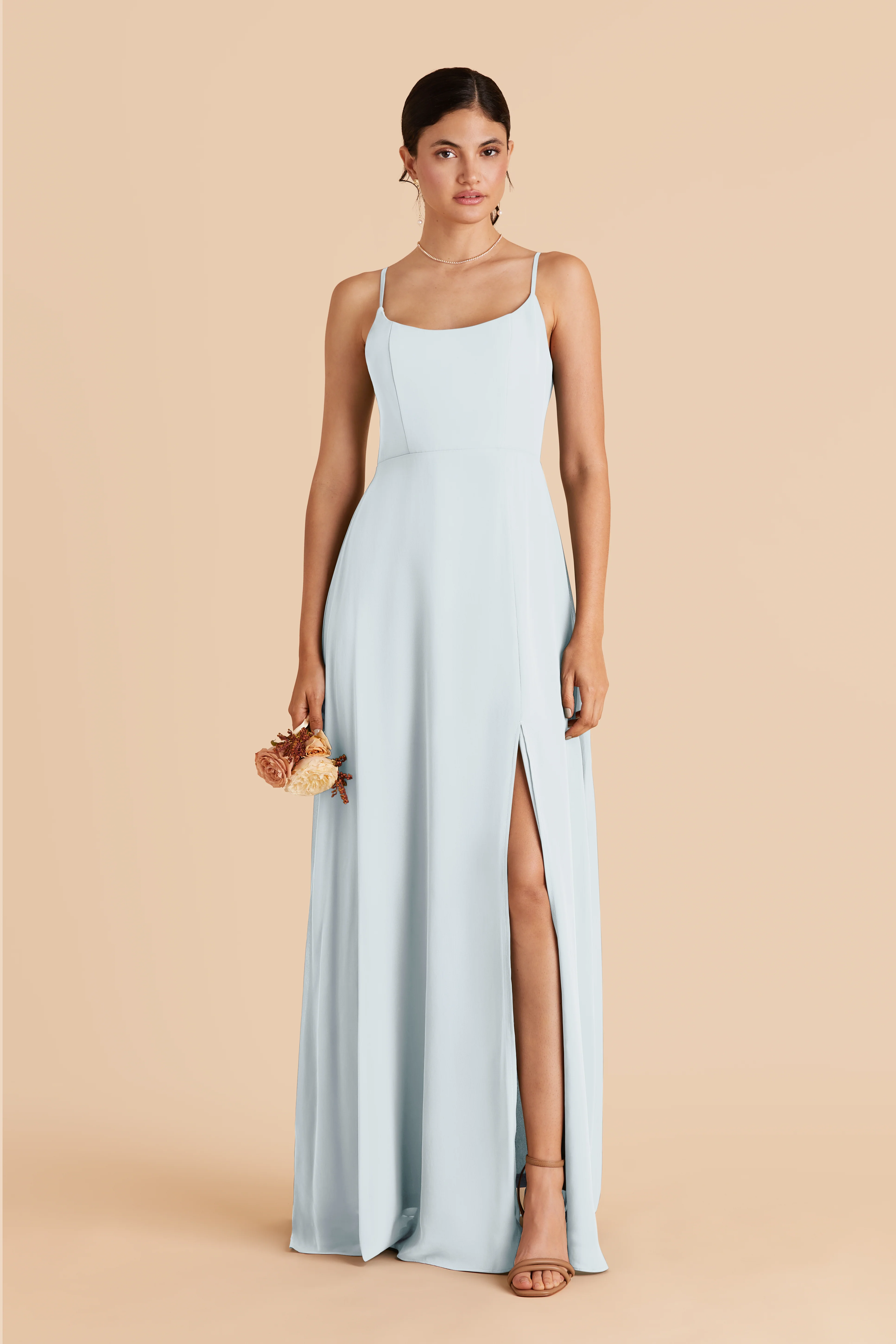 Amy Chiffon Dress - Mist Blue