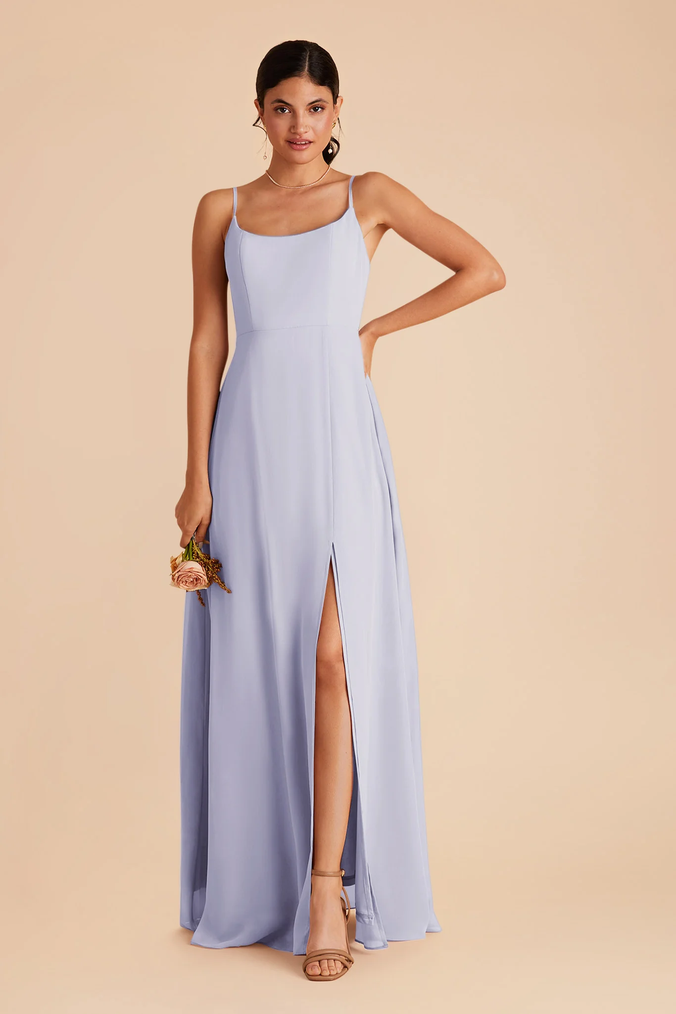 Amy Chiffon Dress - Periwinkle Blue - Image 4