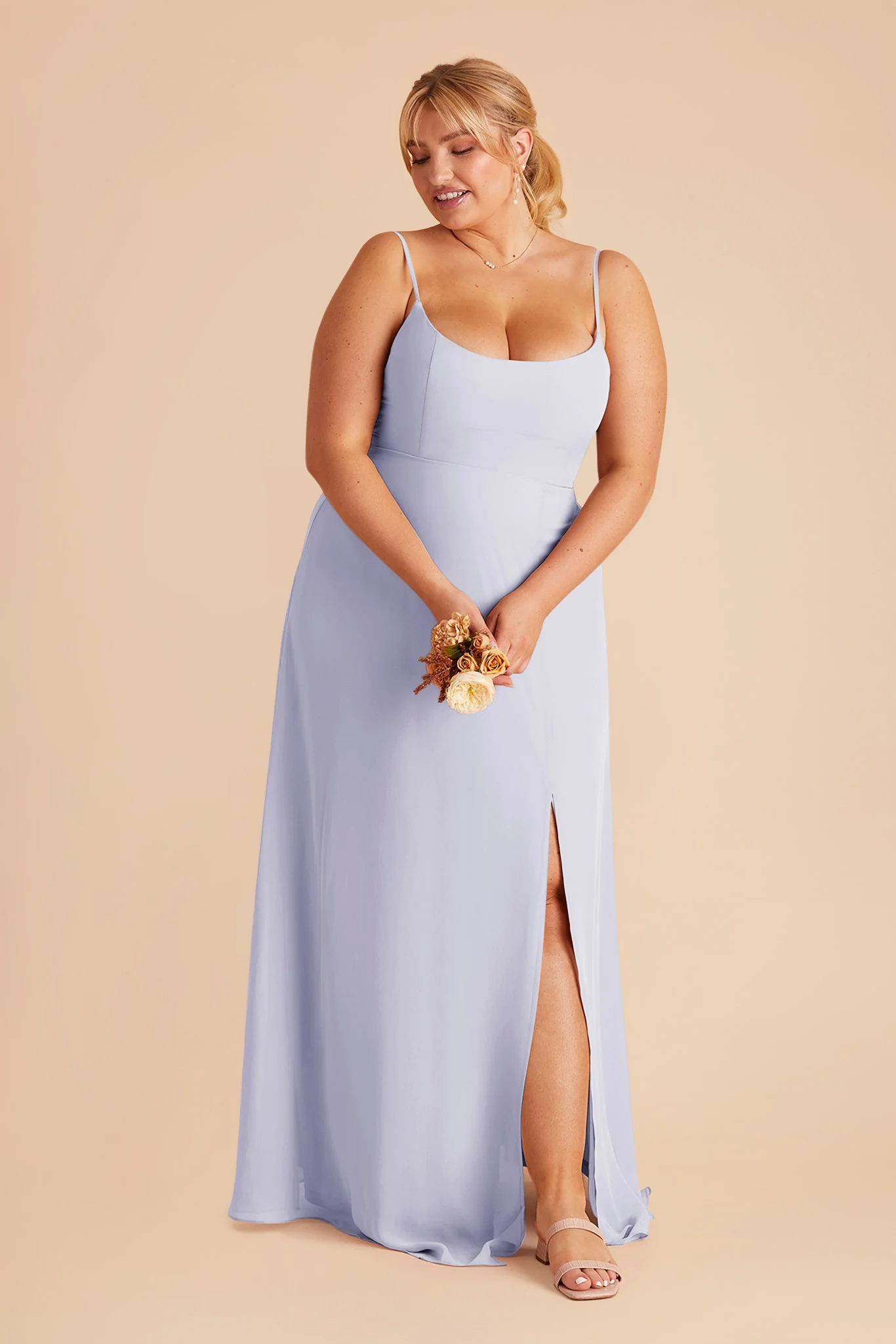 Amy Chiffon Dress - Periwinkle Blue - Image 6