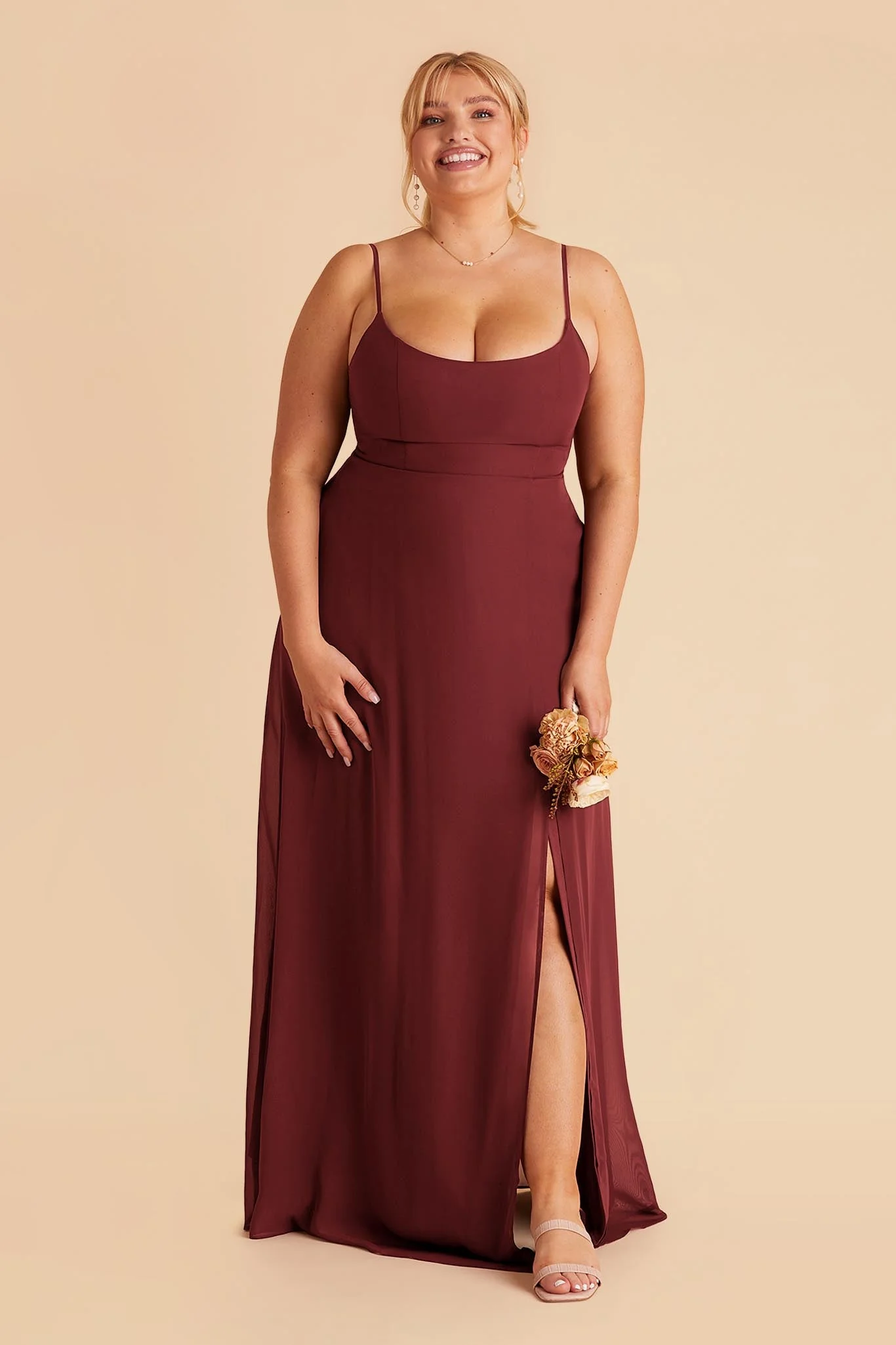 Amy Chiffon Dress - Rosewood - Image 6