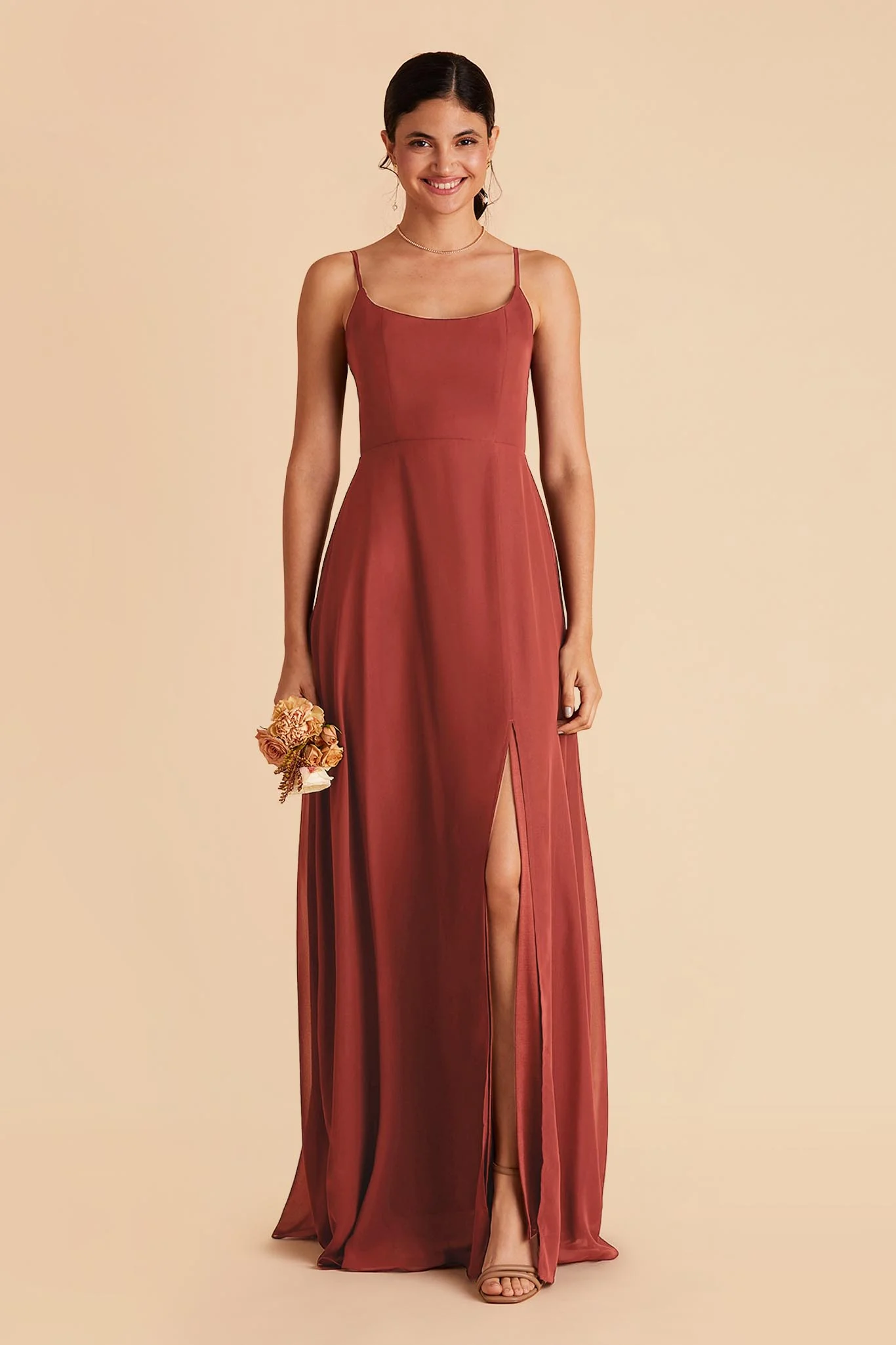 Amy Chiffon Dress - Spice - Image 5