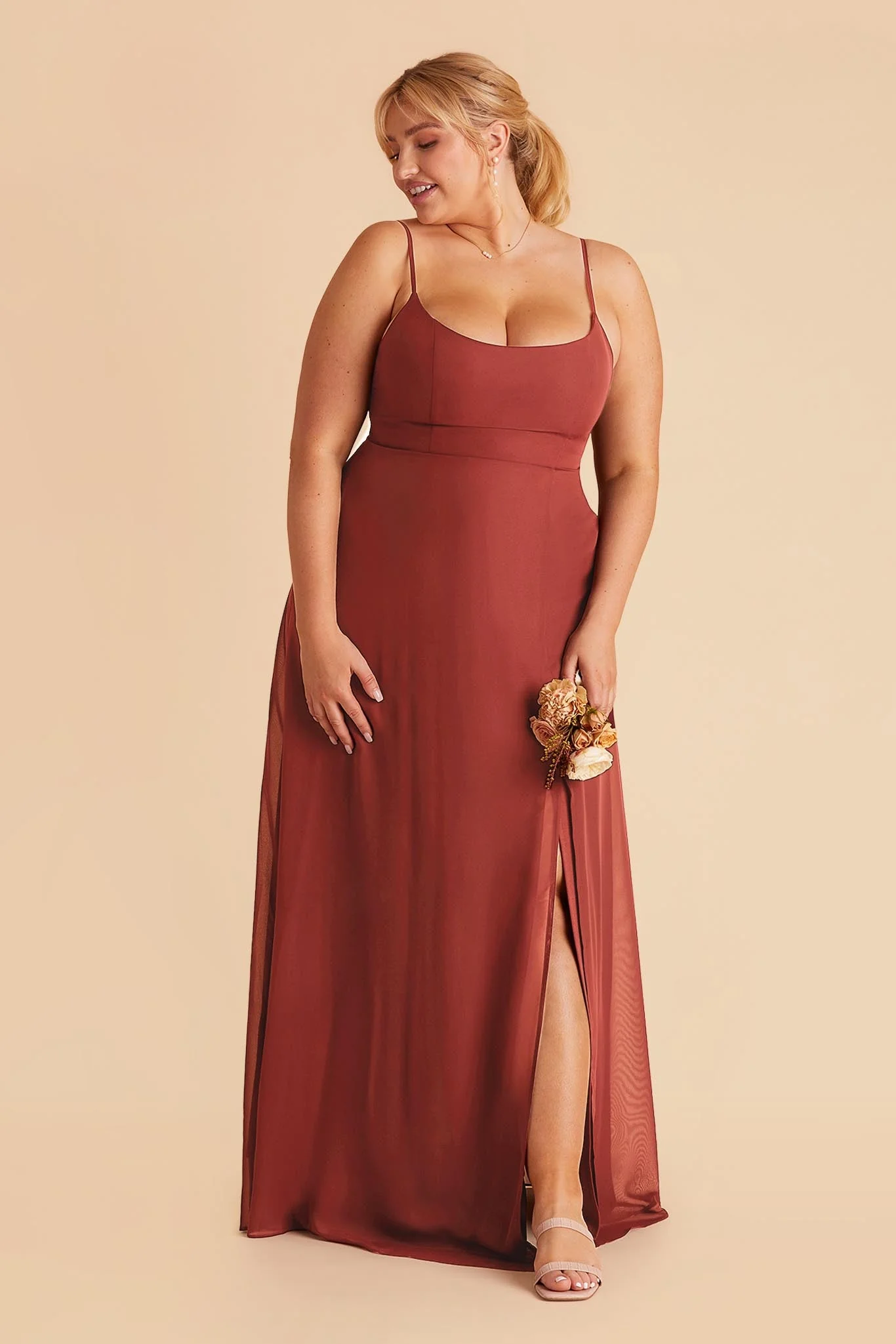 Amy Chiffon Dress - Spice - Image 7