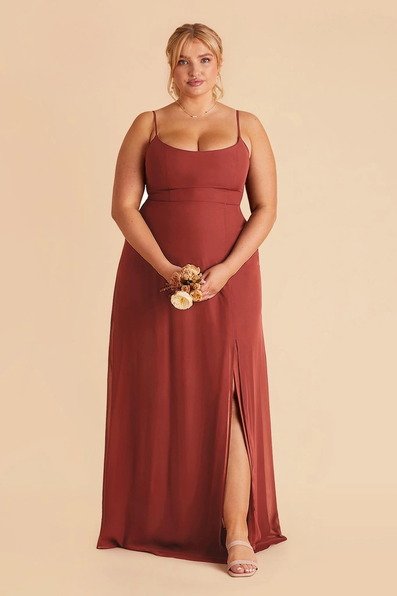 Amy Chiffon Dress - Spice - Image 8
