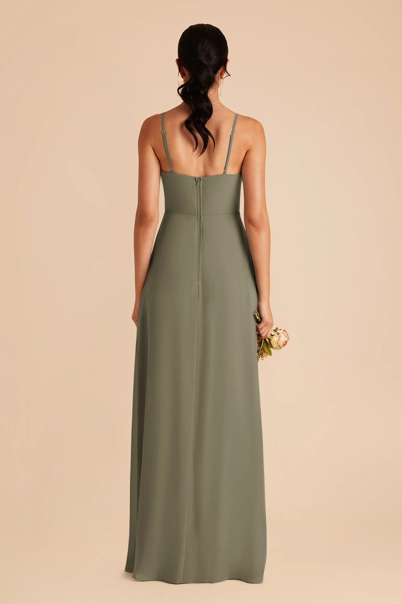 Amy Chiffon Dress - Thyme - Image 5