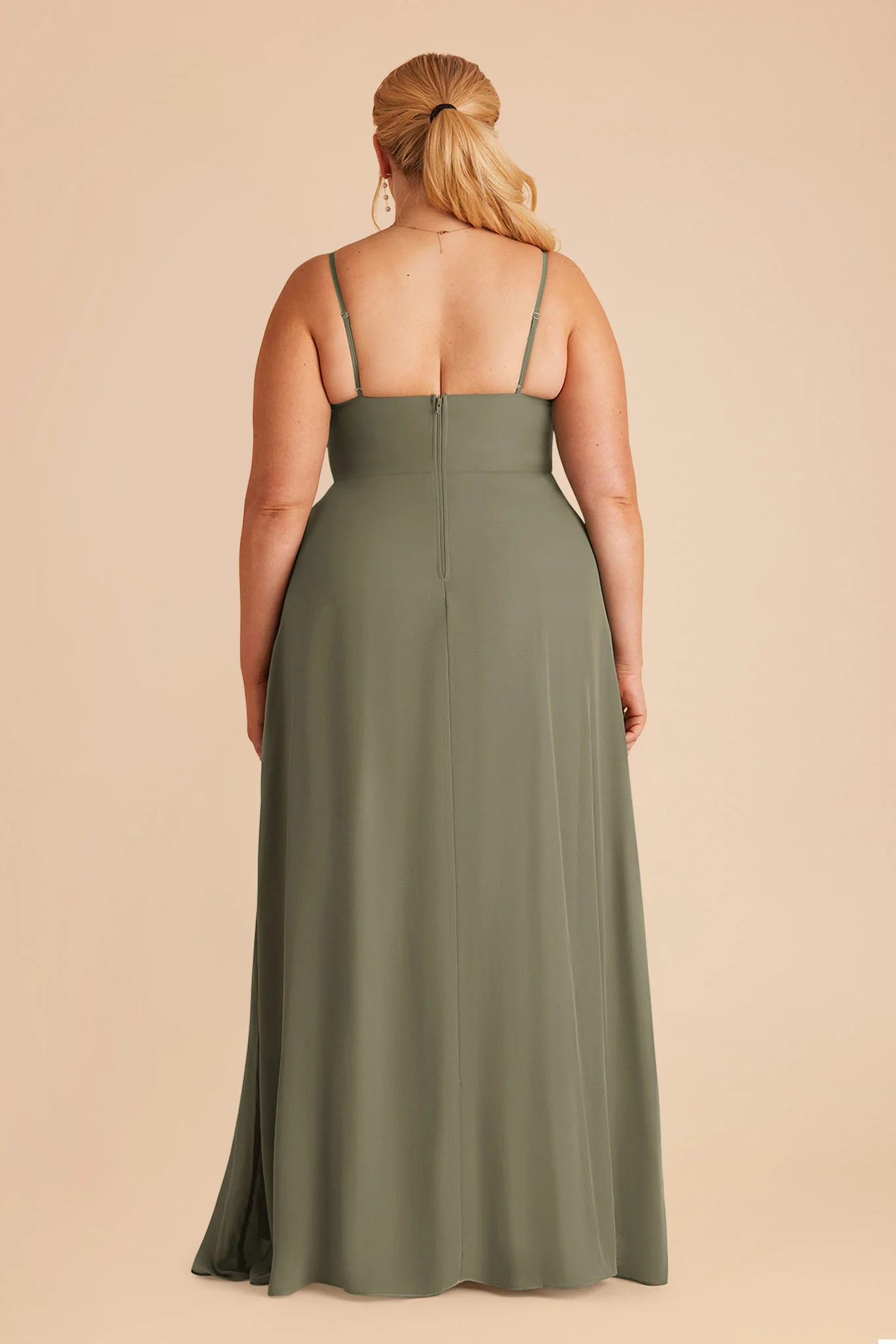 Amy Chiffon Dress - Thyme - Image 8