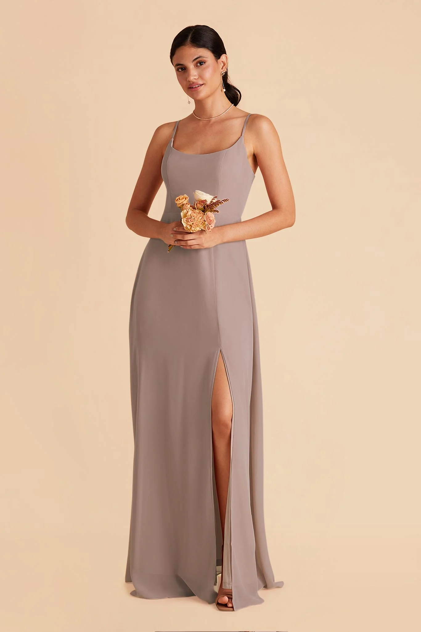 Amy Chiffon Dress - Toffee