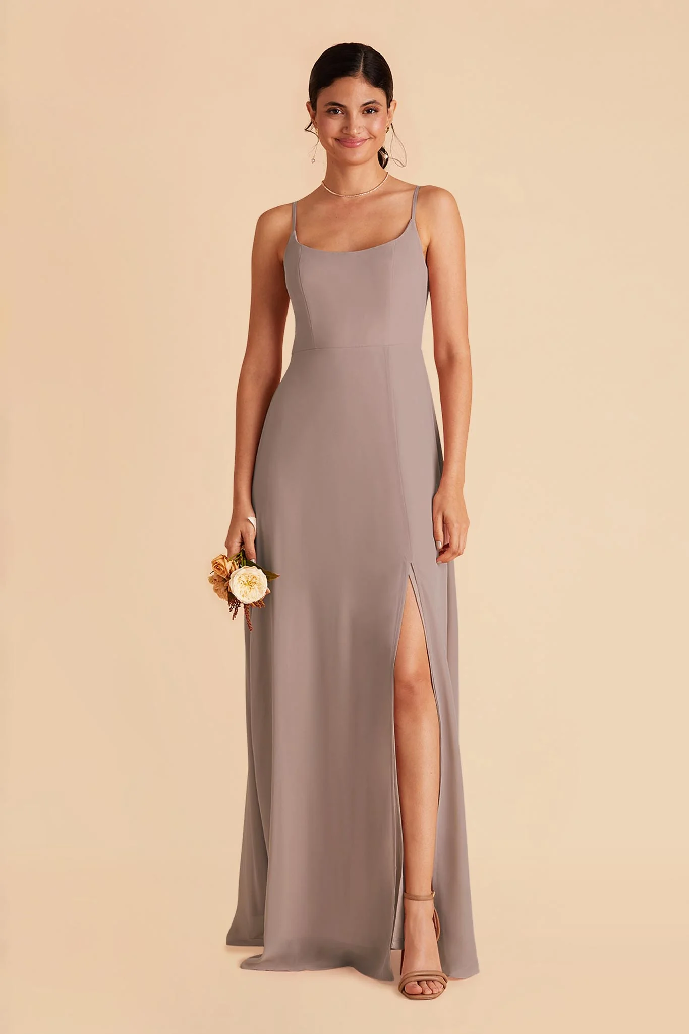 Amy Chiffon Dress - Toffee - Image 4