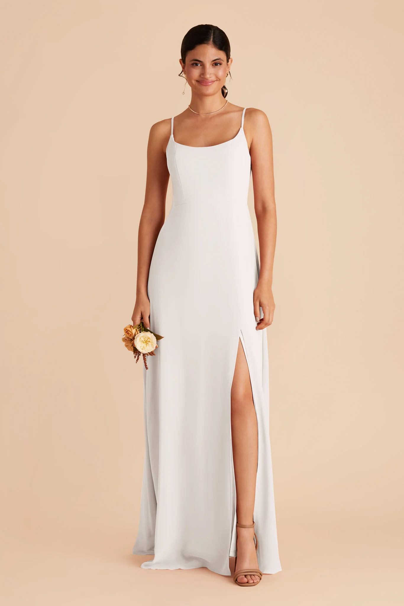 Amy Chiffon Dress - White - Image 3