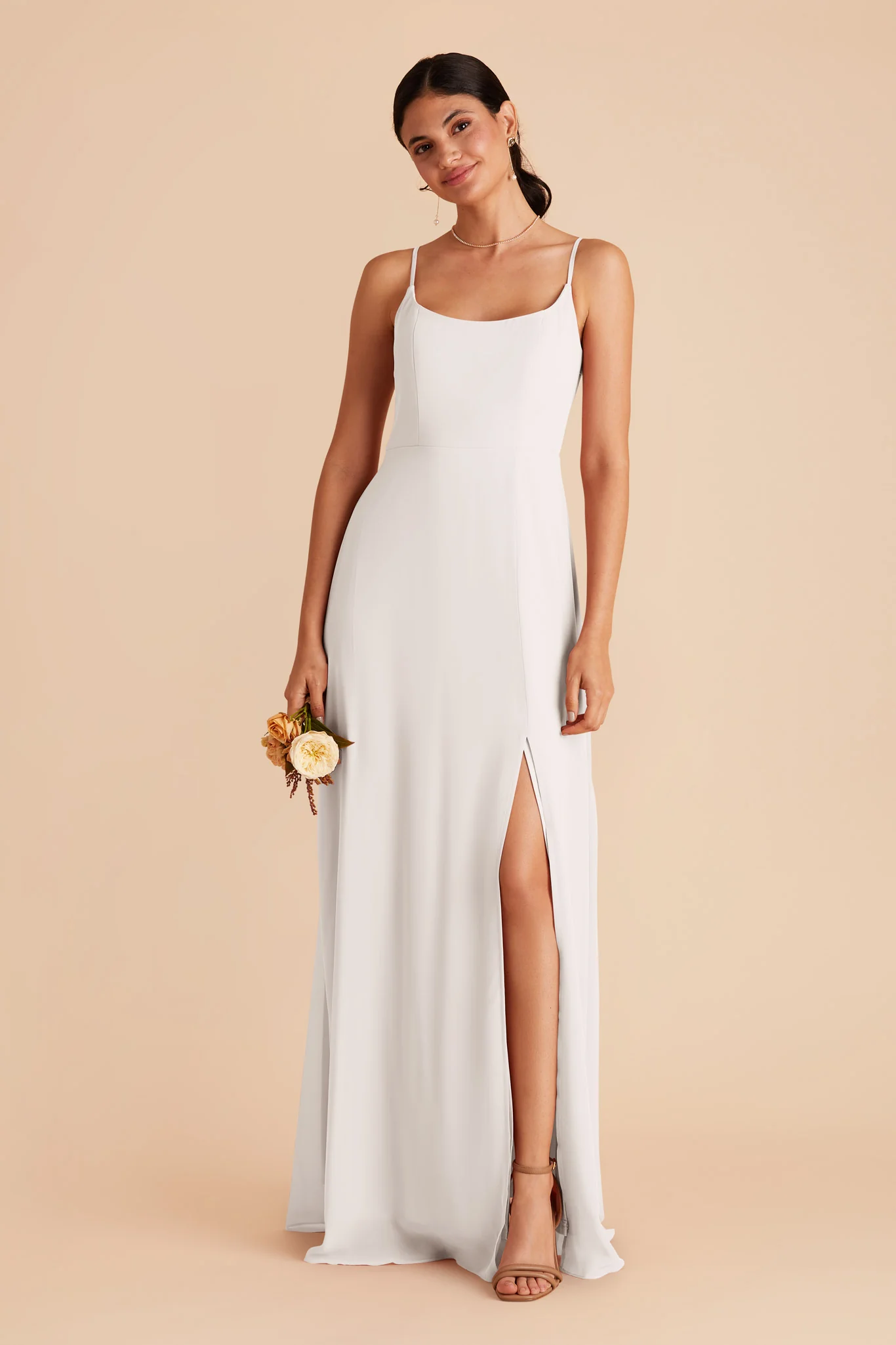 Amy Chiffon Dress - White - Image 4