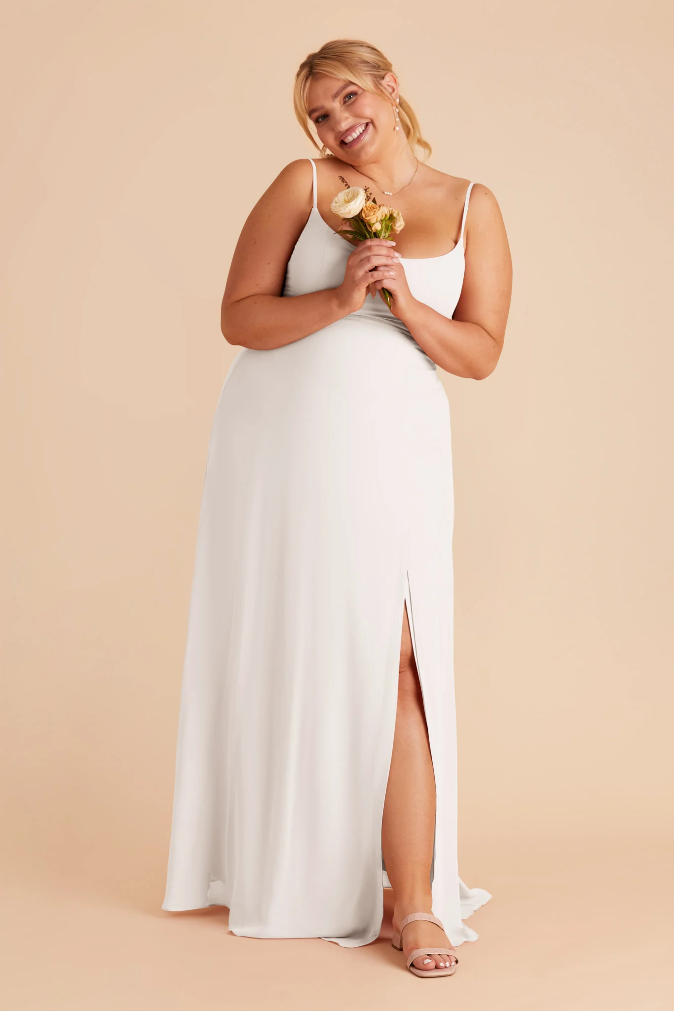 Amy Chiffon Dress - White - Image 6