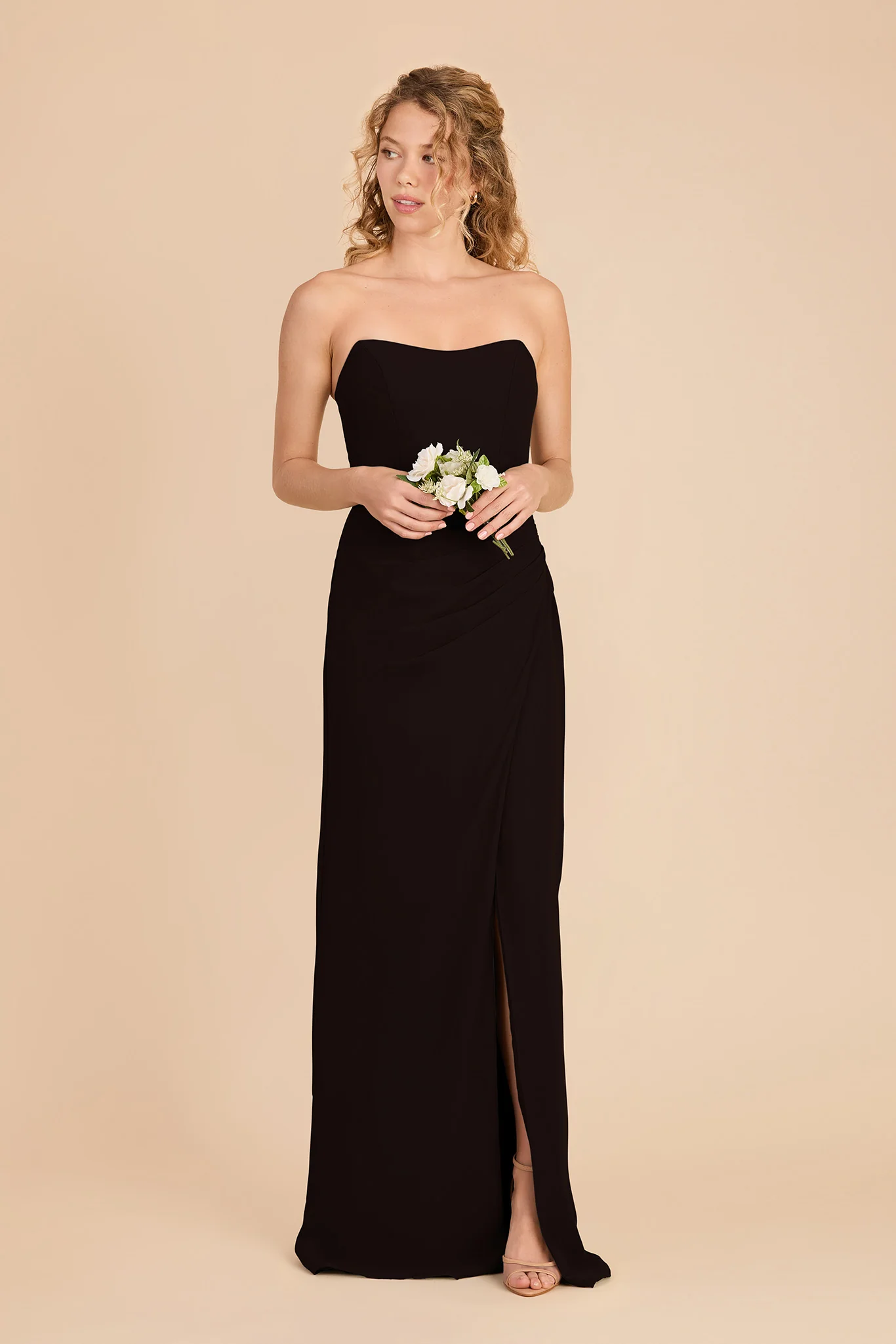 Anne Chiffon Dress - Black - Image 2