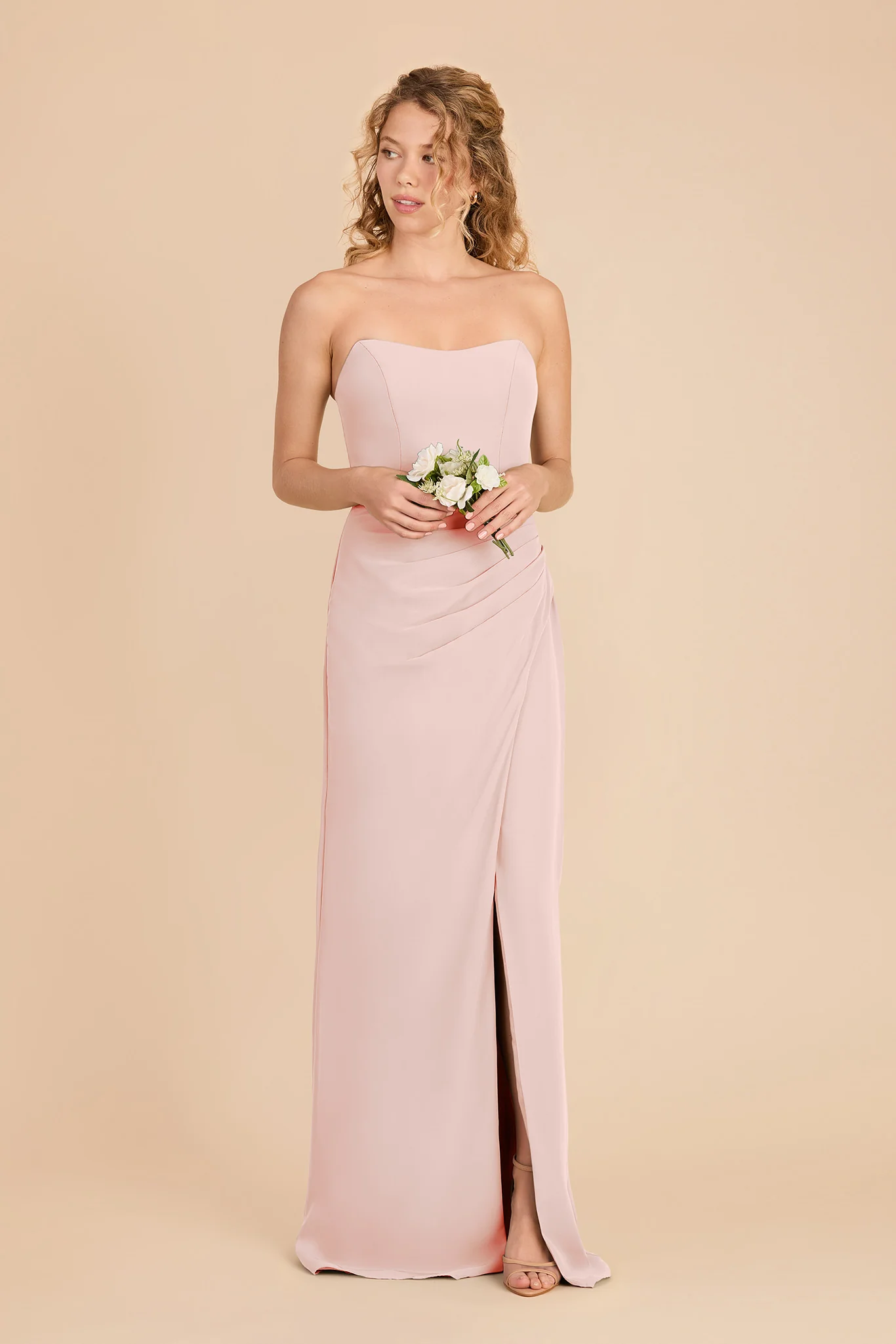Anne Chiffon Dress - Blush Pink - Image 2
