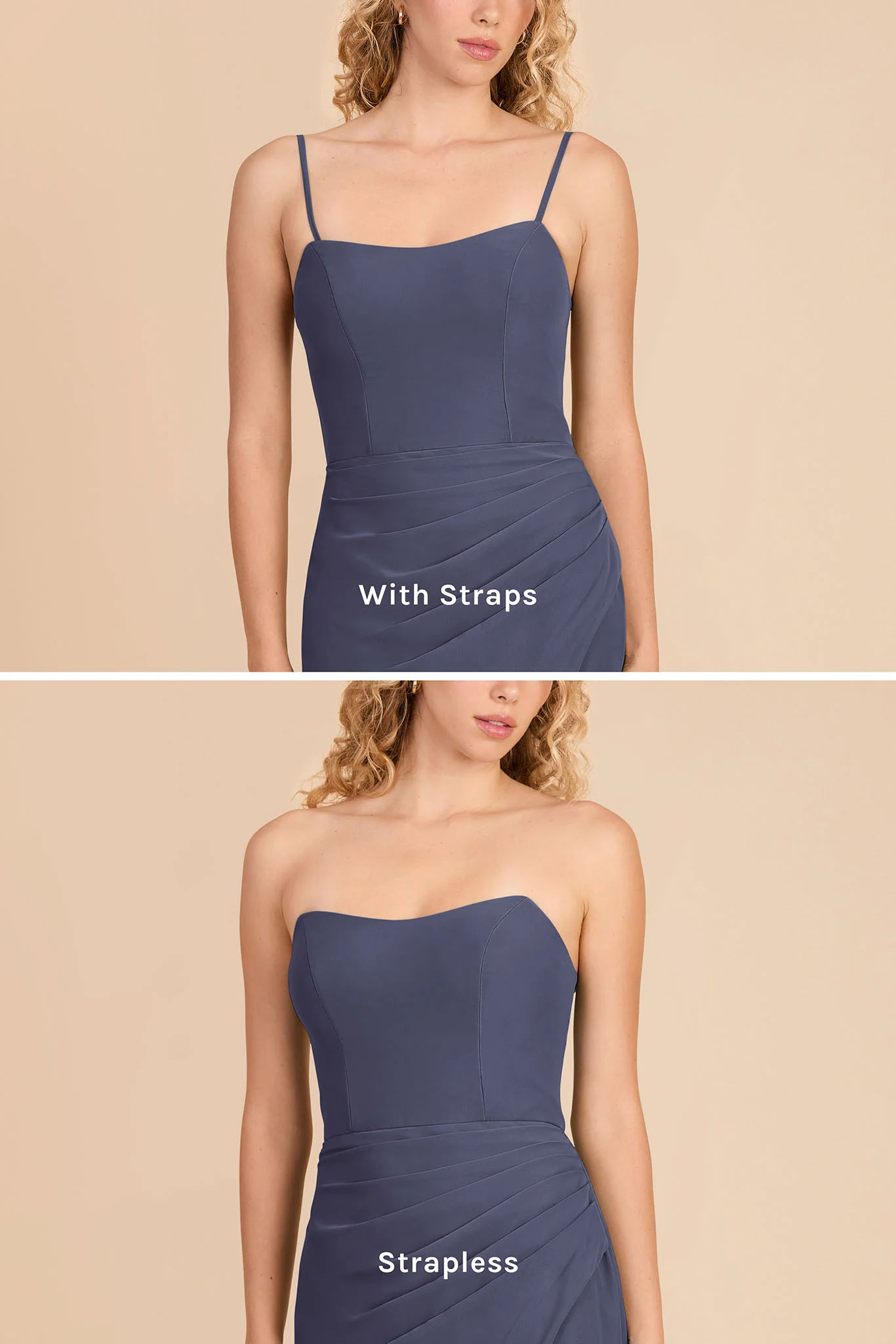 Anne Chiffon Dress - Dusk Blue - Image 6
