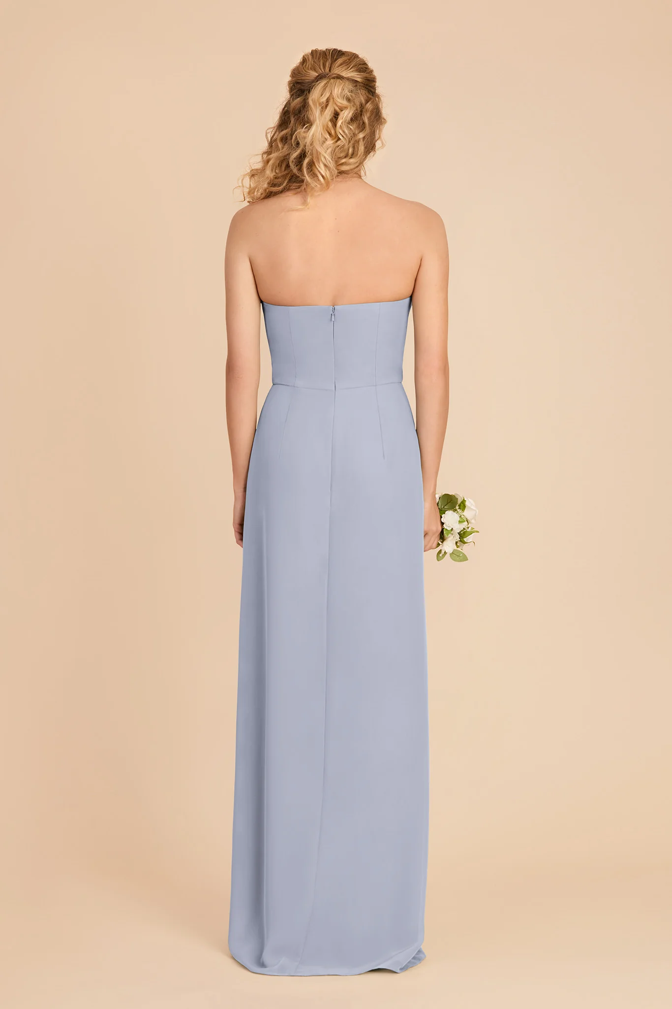 Anne Chiffon Dress - Dusty Blue - Image 5