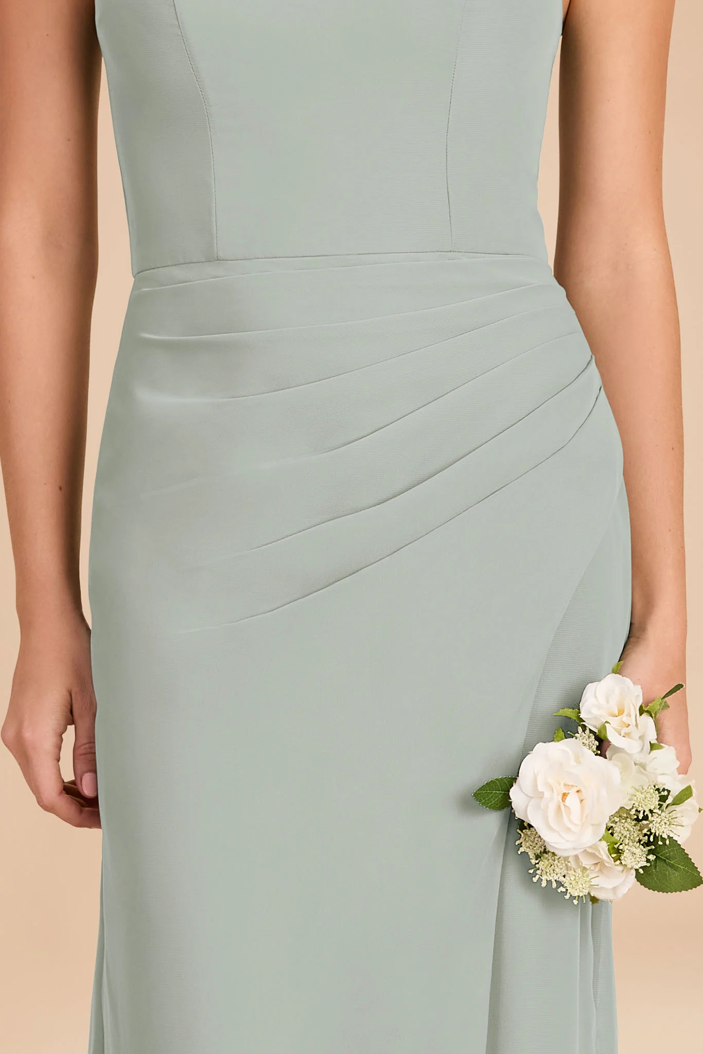 Anne Chiffon Dress - Sage - Image 3
