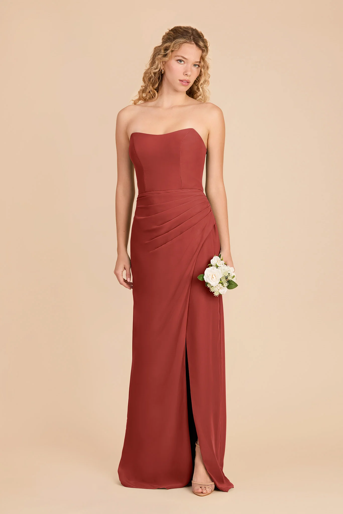 Anne Chiffon Dress - Spice
