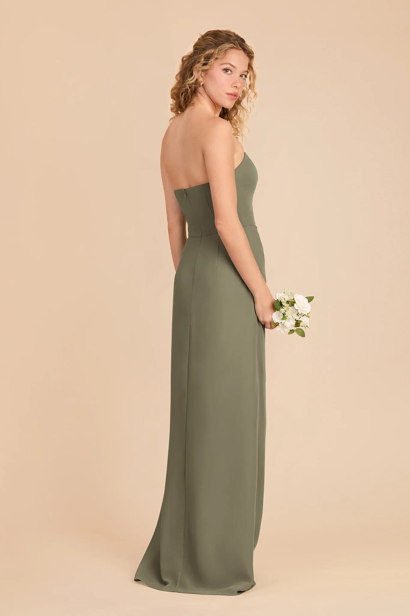 Anne Chiffon Dress - Thyme - Image 4