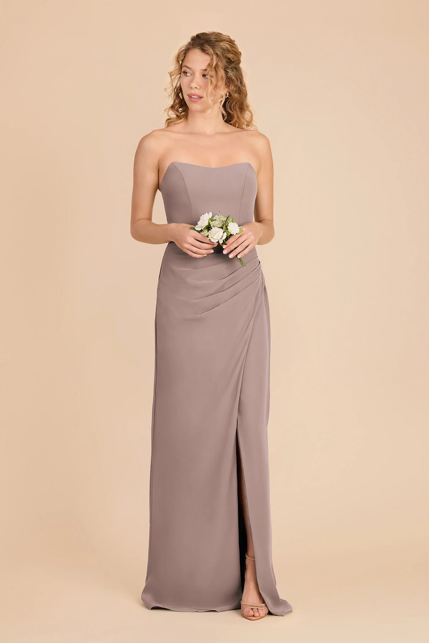 Anne Chiffon Dress - Toffee - Image 2