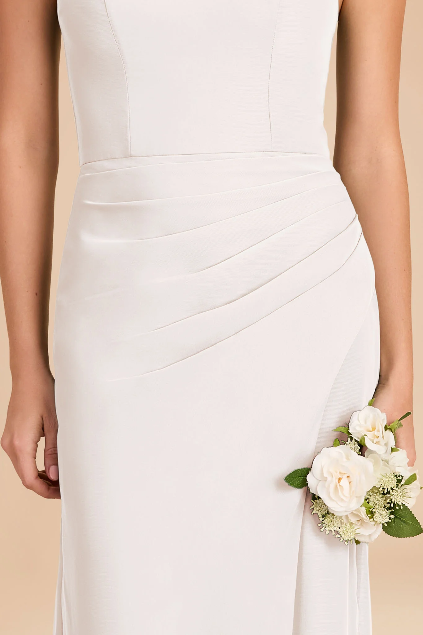 Anne Chiffon Dress - White - Image 3