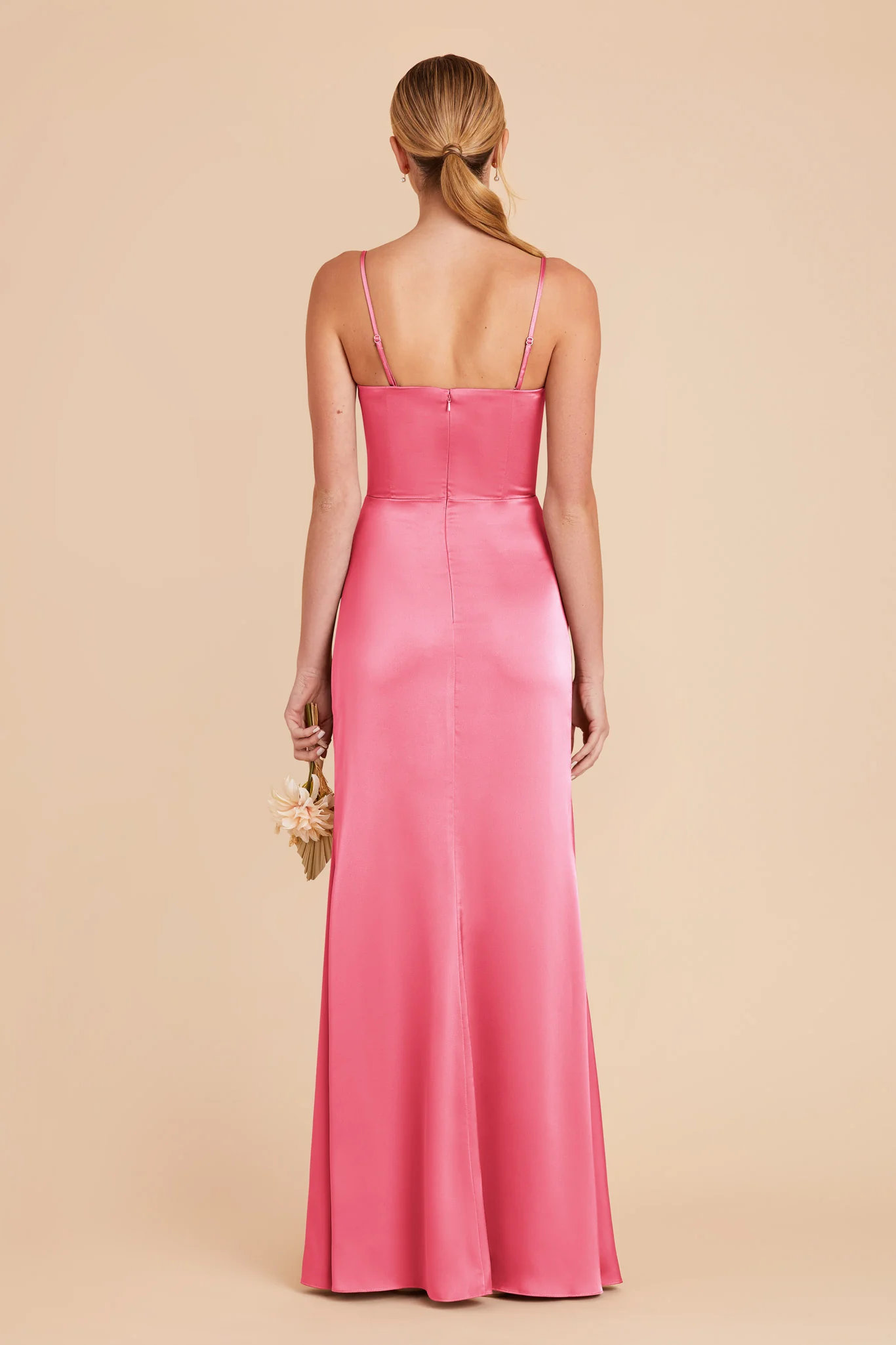 Anne Matte Satin Dress - Bon Bon Pink - Image 6