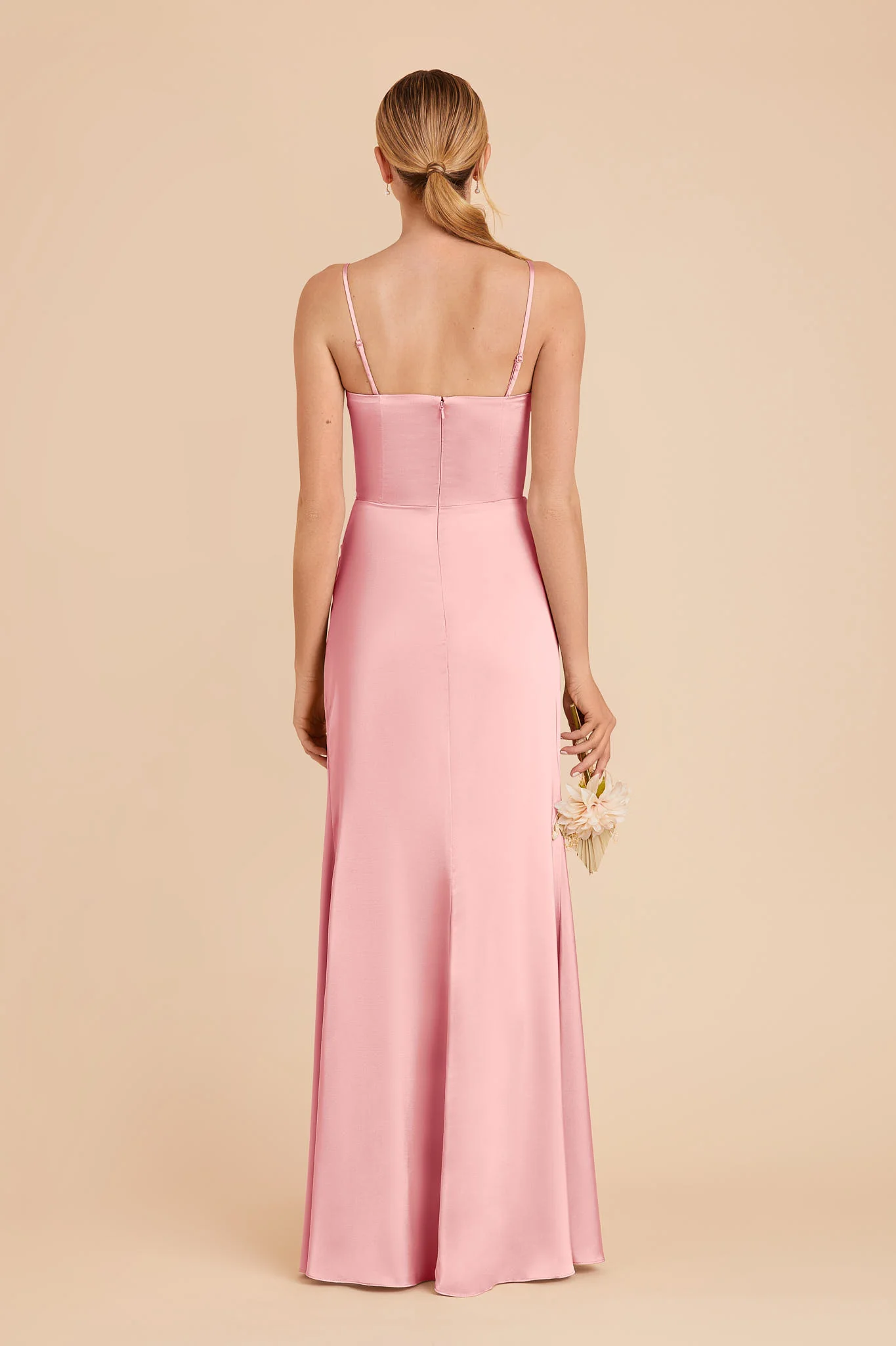 Anne Matte Satin Dress - Bubblegum Pink - Image 5
