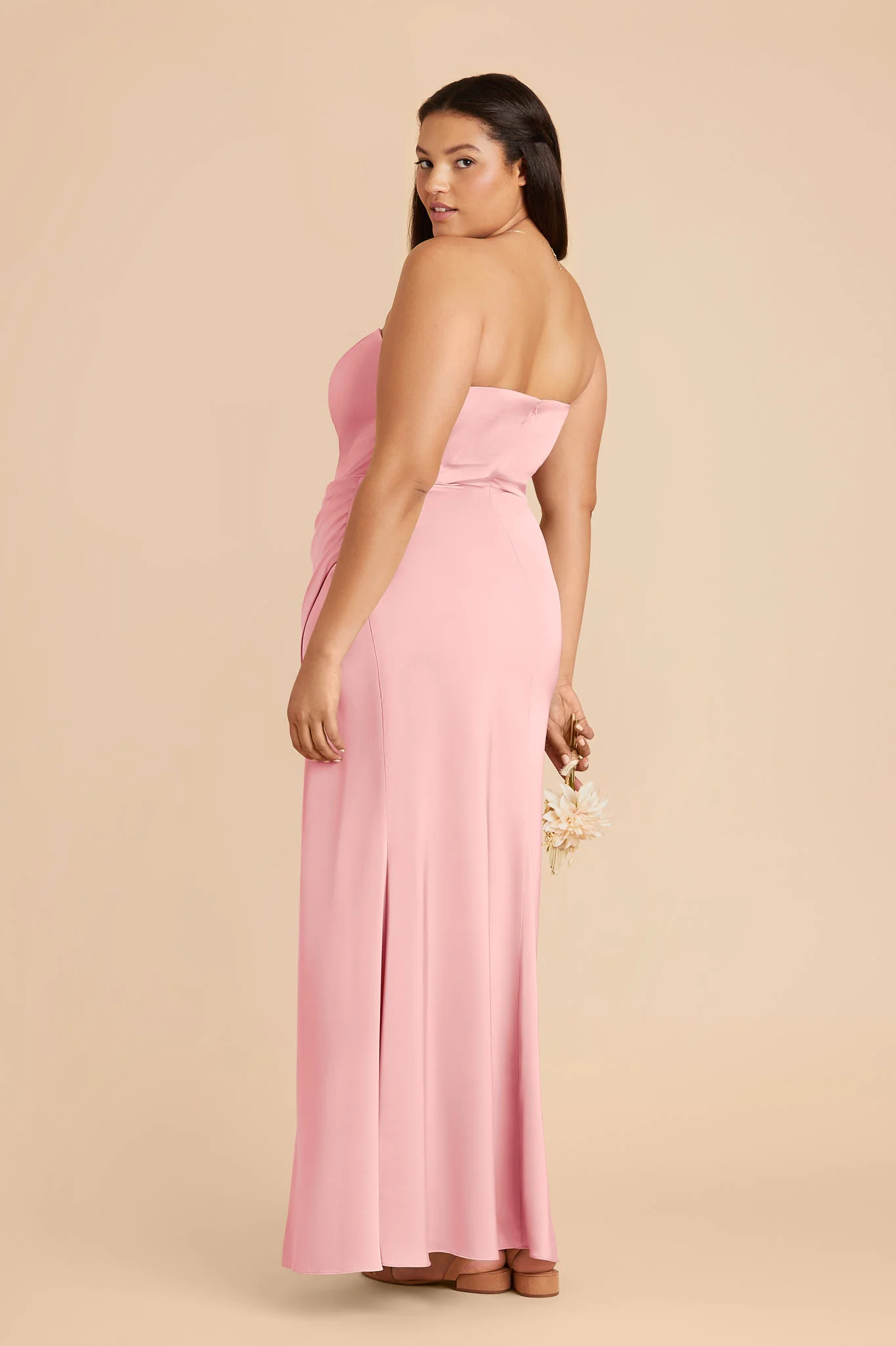 Anne Matte Satin Dress - Bubblegum Pink - Image 7