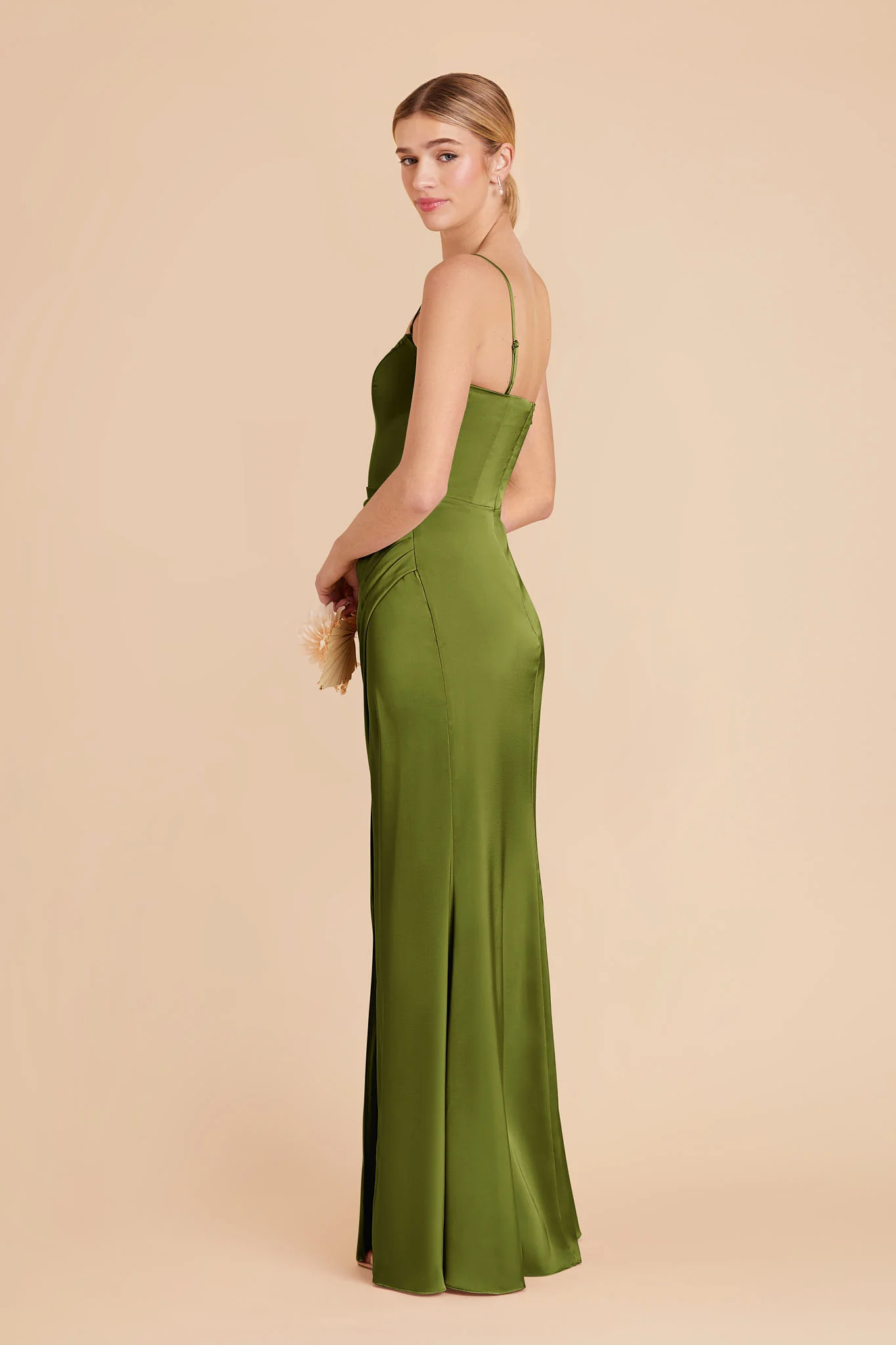 Anne Matte Satin Dress - Cactus - Image 4